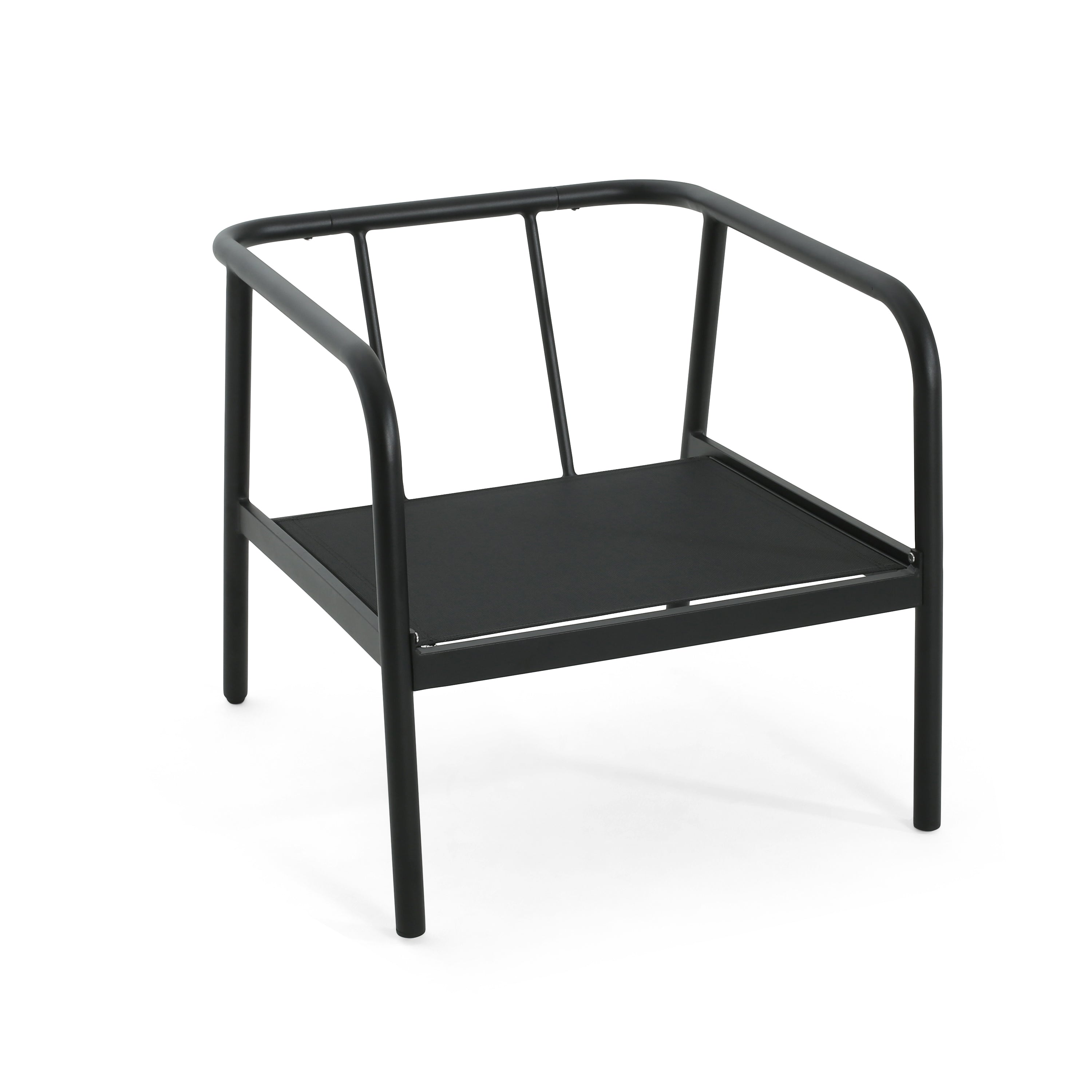 Leora Modern Minimalist Round Tube Sofa Chair with Cushions