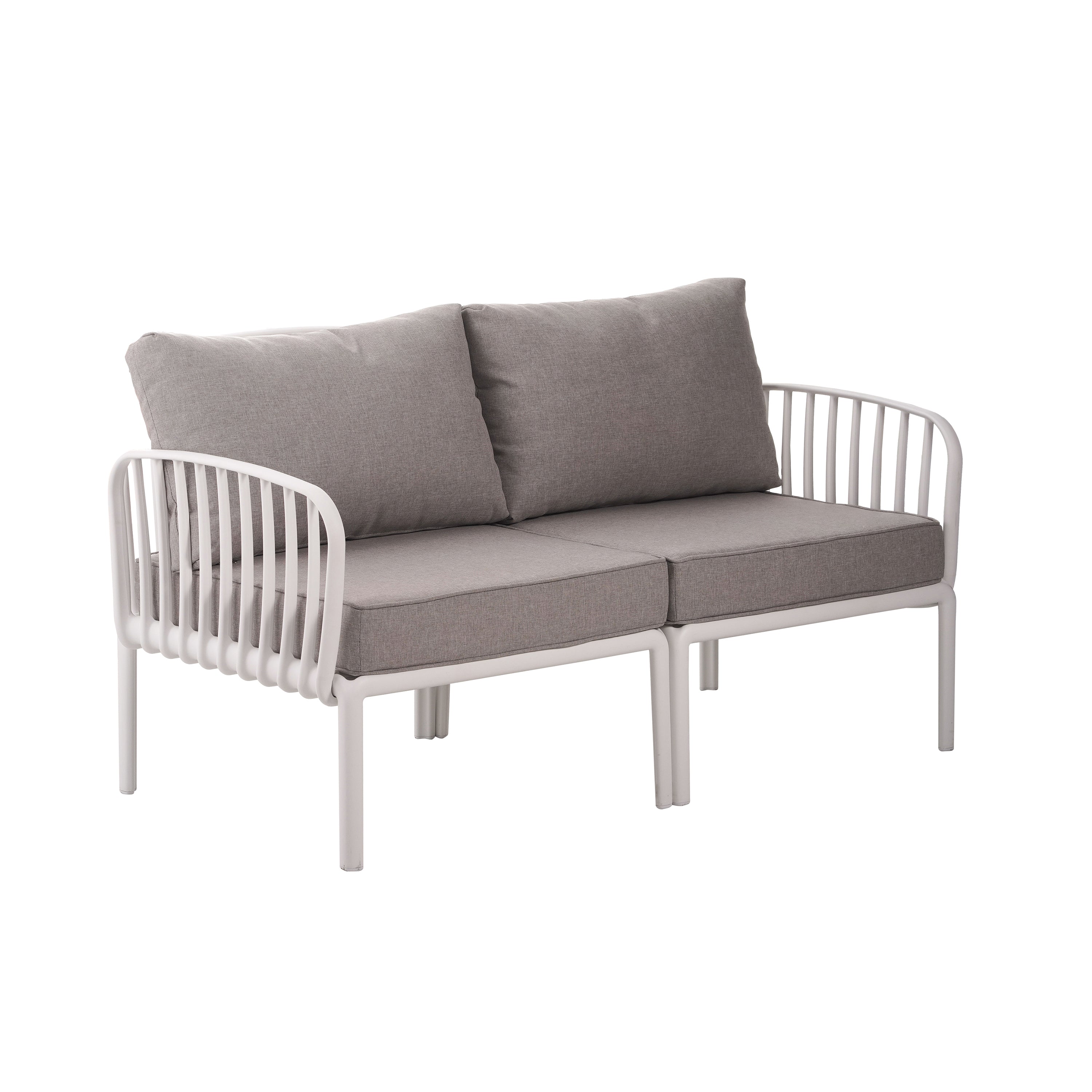 The Sleek All-Weather Resin Outdoor Loveseat and Coffee Table Set