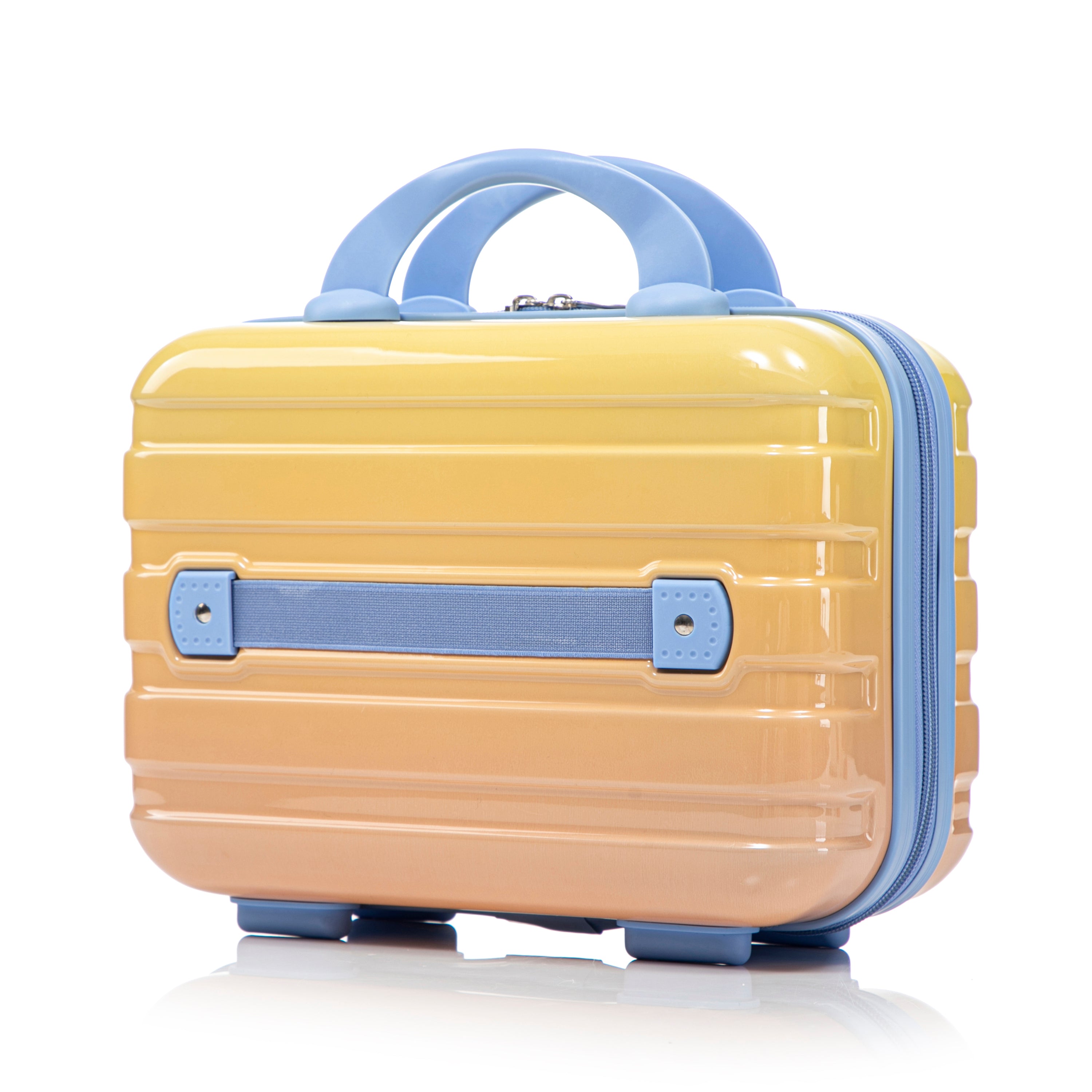 14'/20' 2-Piece PC Spinner Wheel Luggage Set in Gradient Blue Yellow
