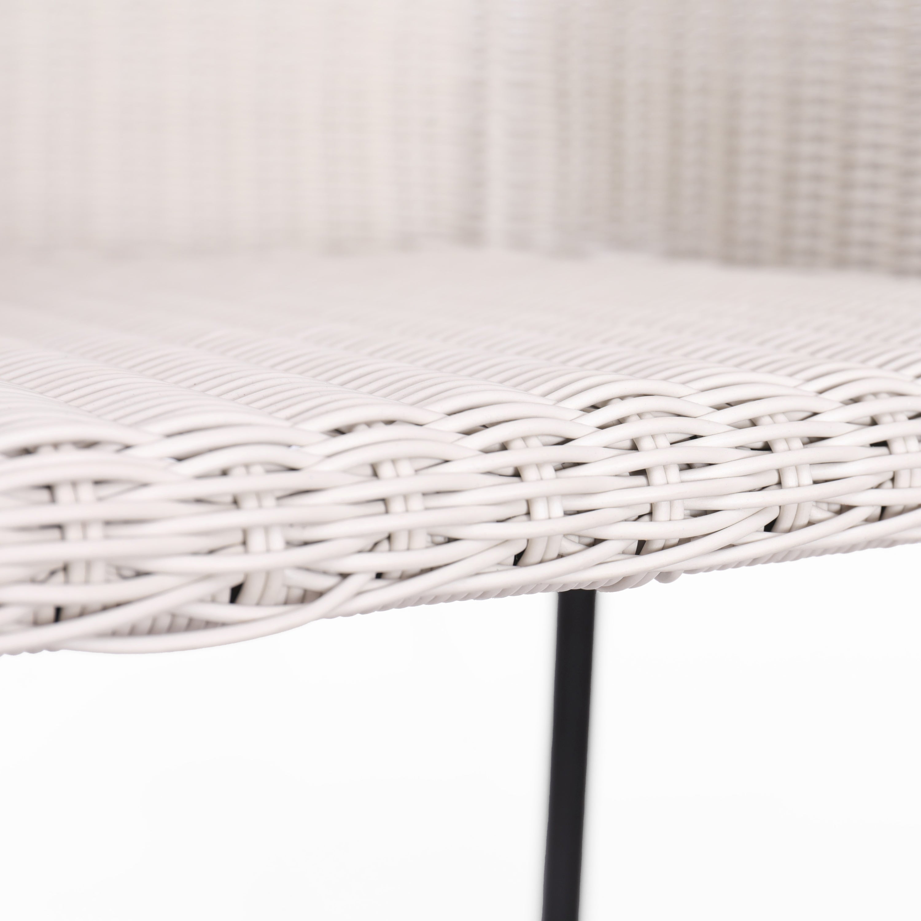 Ladd Outdoor Metal Wicker Barstool Set of 2 - Light Gray