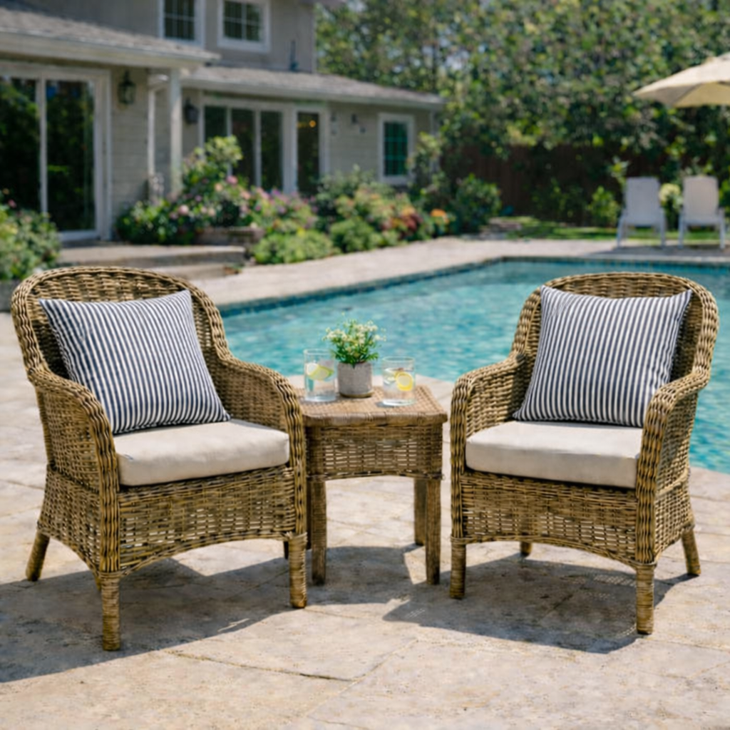 2 Pack Outdoor Throw Pillows, Waterproof & Fade-Resistant Patio Cushions
