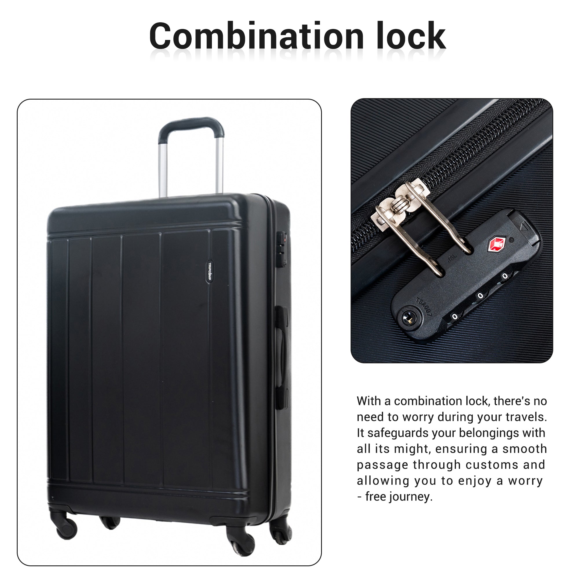 GigaTech 9-Piece Black Luggage Set With TSA Lock