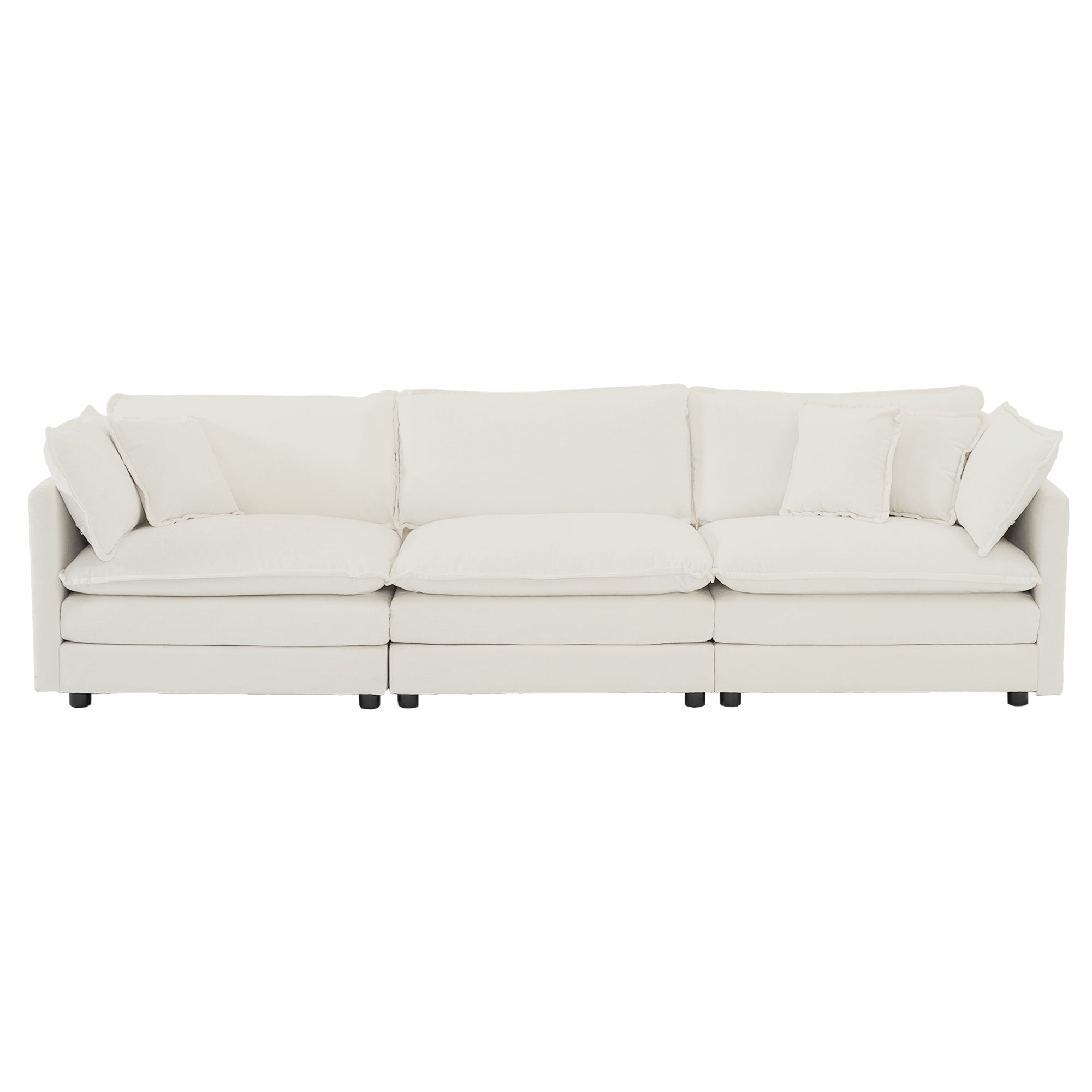 Sofa Set of 2 Chenille Couch, 2+3 Seater Sofa Set Deep Seat Sofa