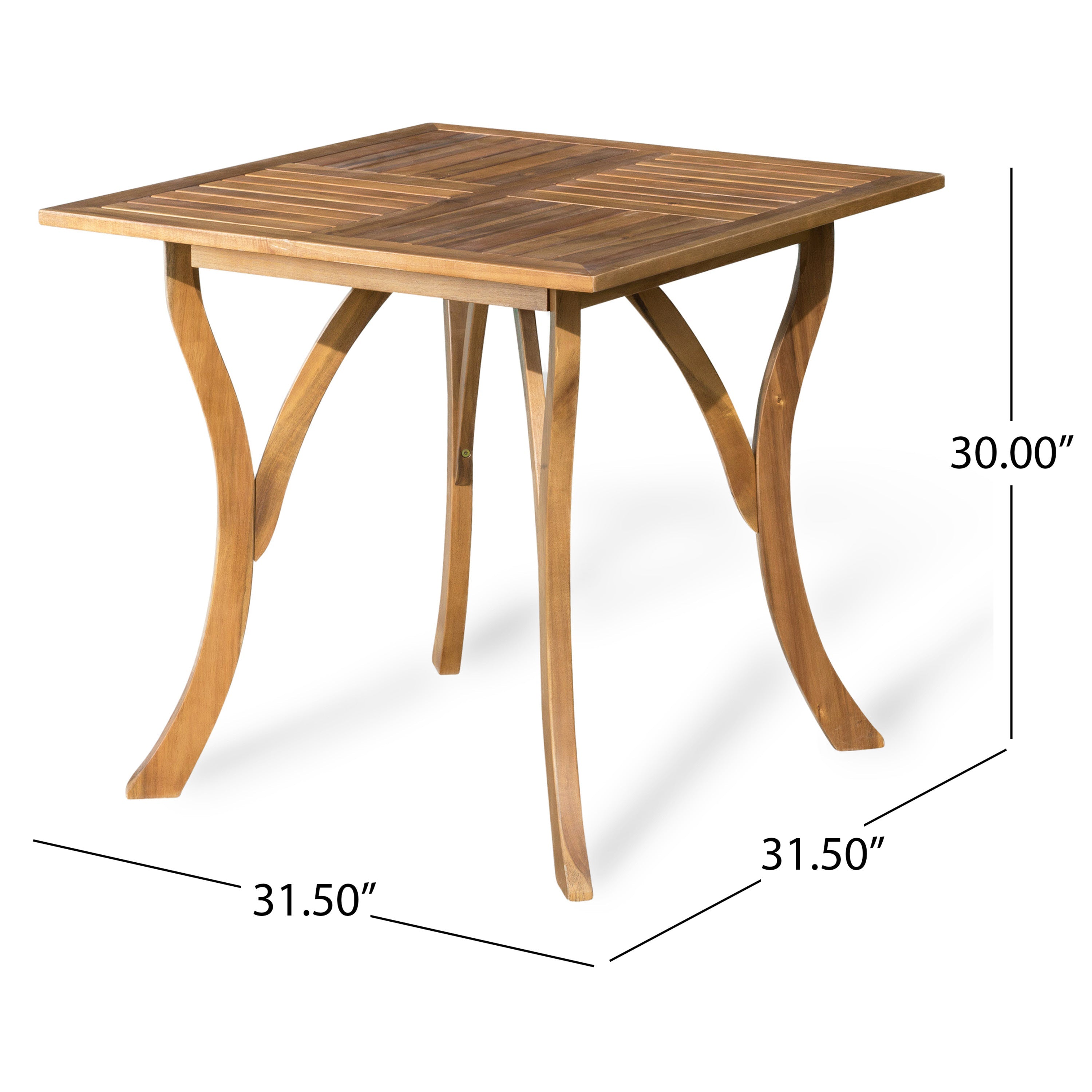 Hermosa 5-Piece Acacia Wood Outdoor Dining Set