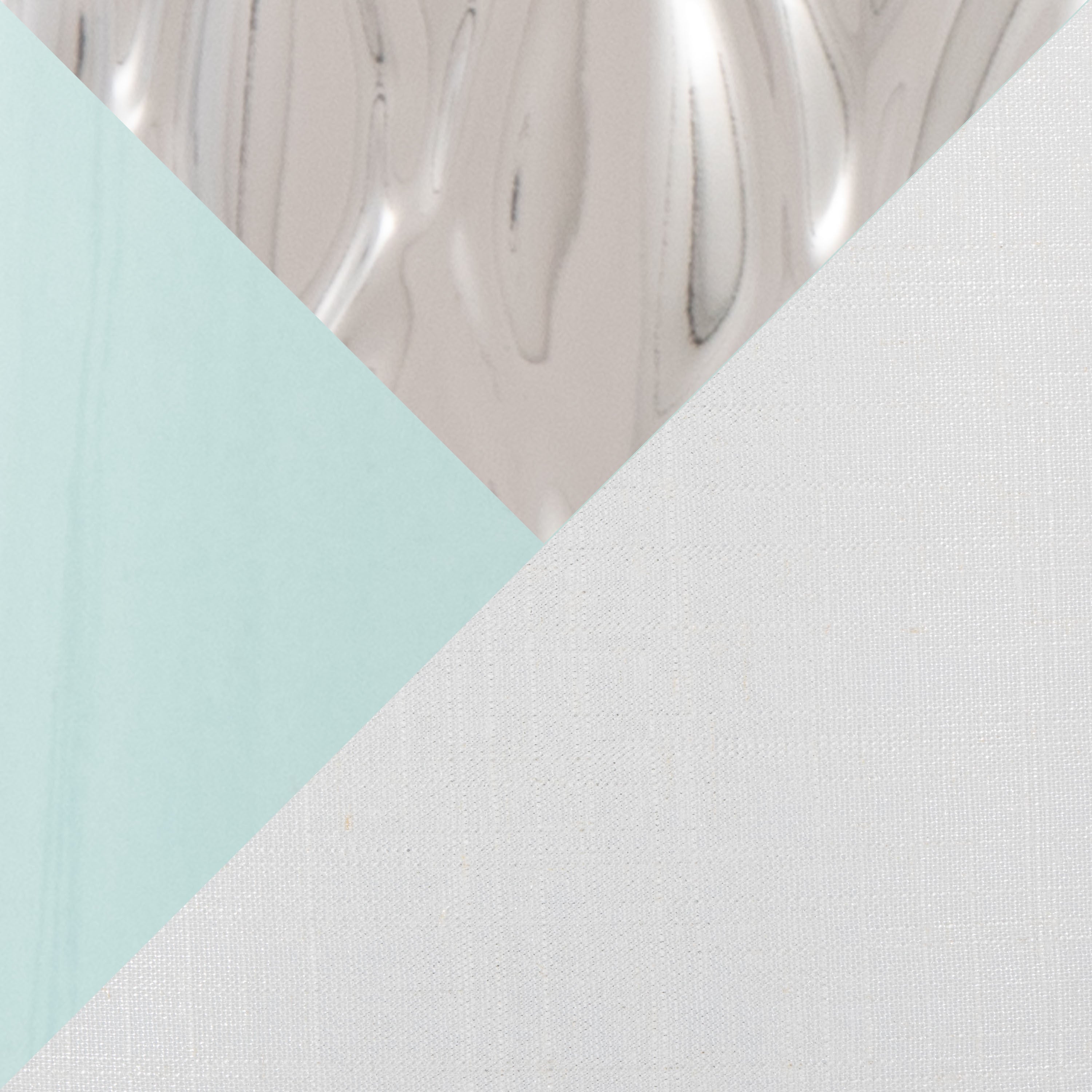 Penelope 22" Contemporary Ceramic Table Lamp with Tiffany Blue & Silver Body