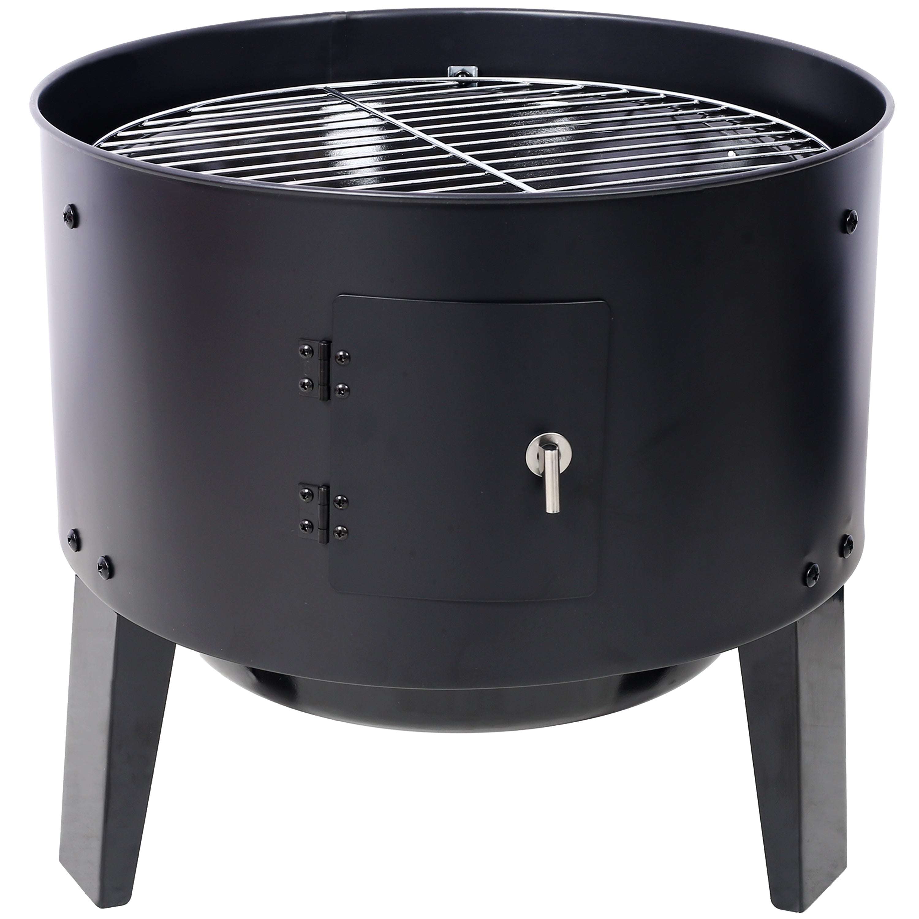 Charcoal Smoker Grill Wood Smoker Grills Outdoor Cooking 16 Inch Portable BBQ