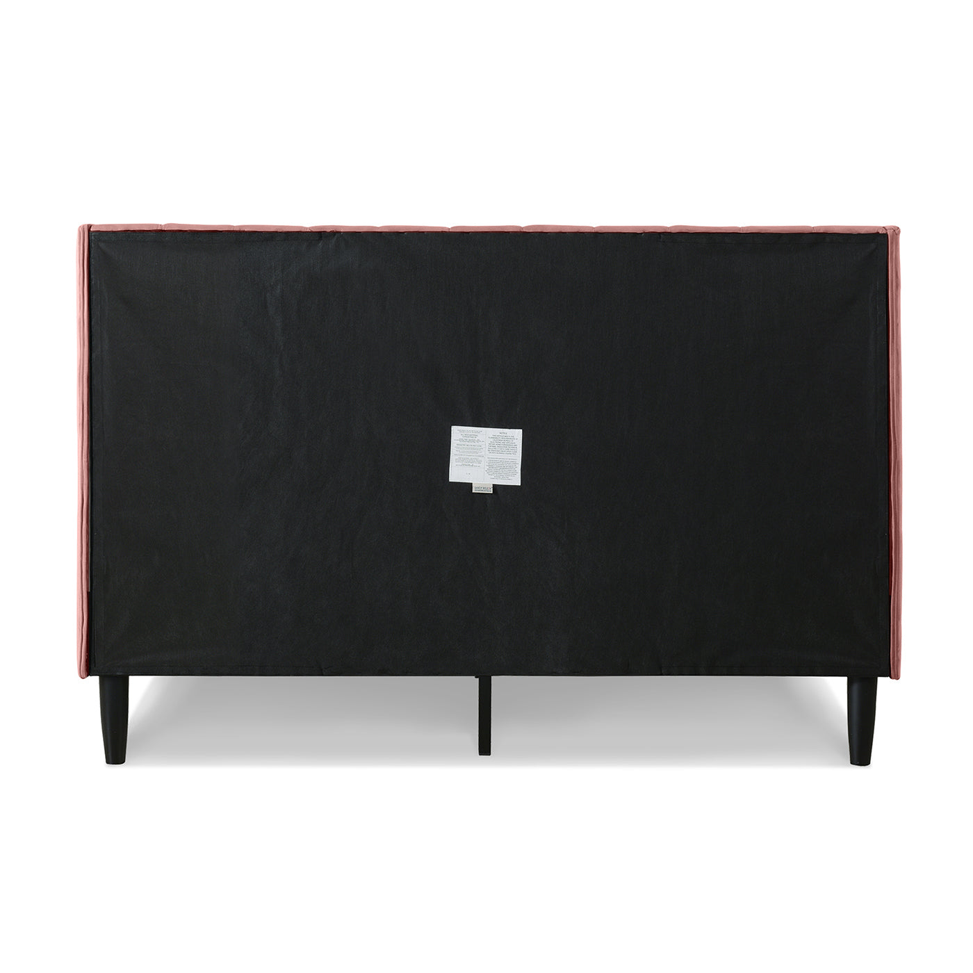 Aspen Vertical Tufted Headboard Platform Bed Set, Queen, Ash Rose Pink Velvet