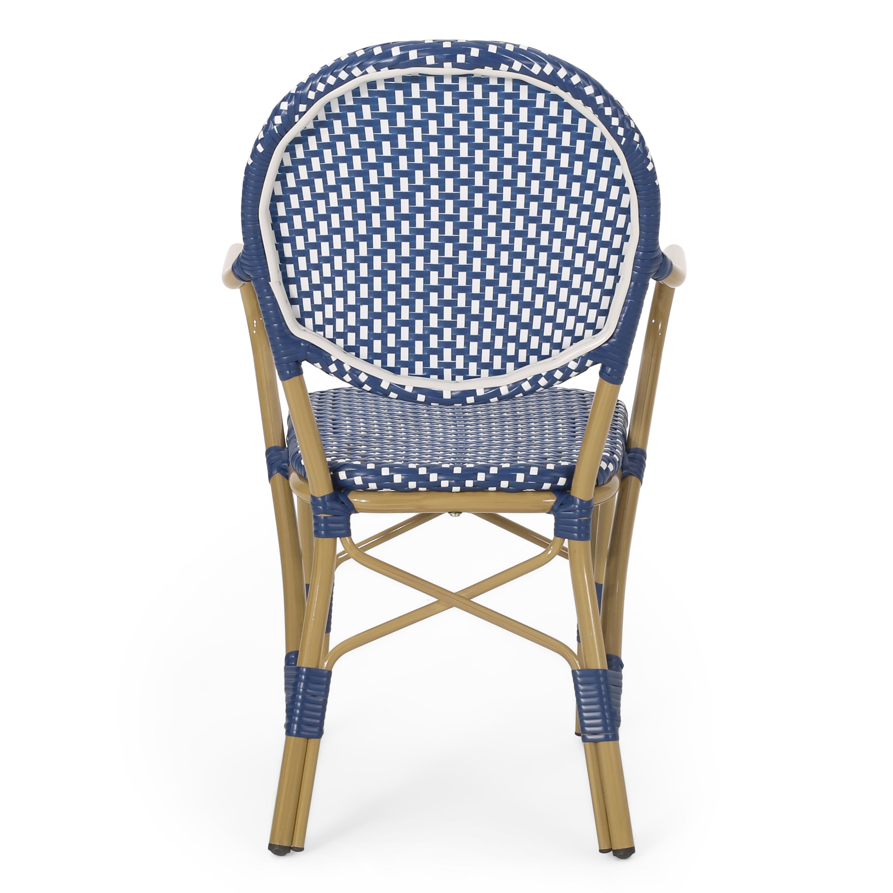 Outdoor PE Rattan and Aluminum 3 Piece French Bistro Set