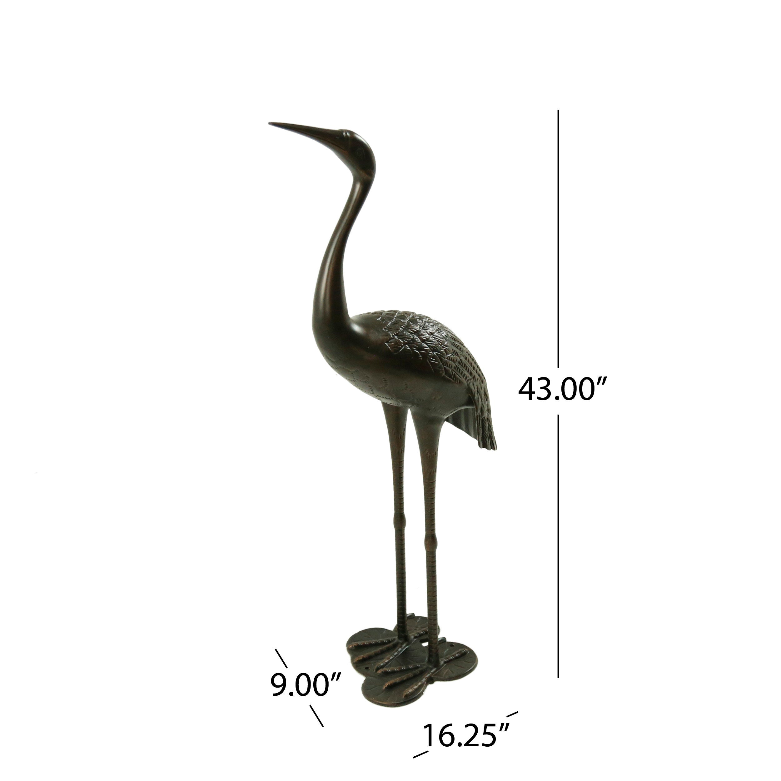 Sunny Outdoor 43 Inch Aluminum Crane in Shiny Copper Finish