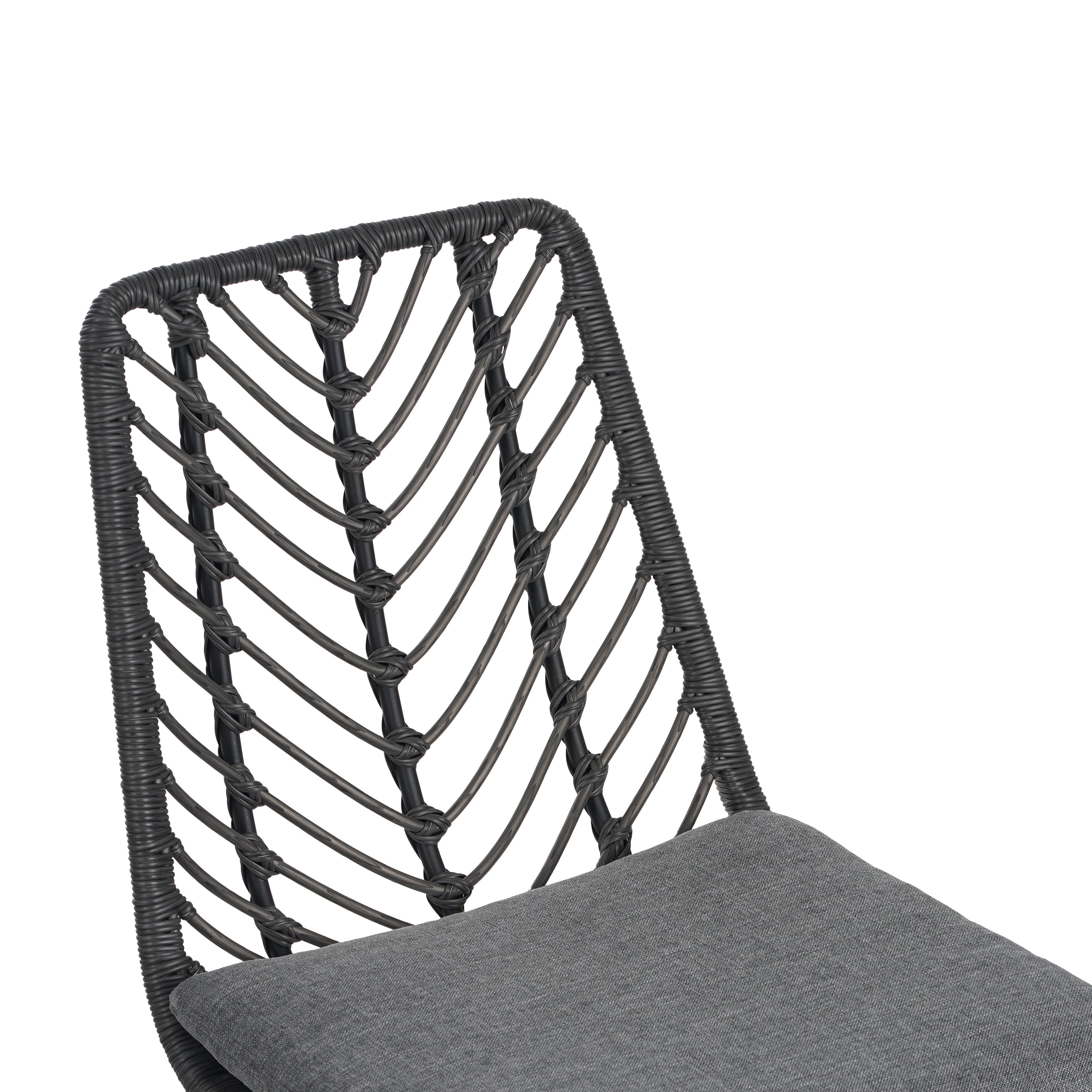 DEJA Chair 2PCS with 2 Cushions, Gray
