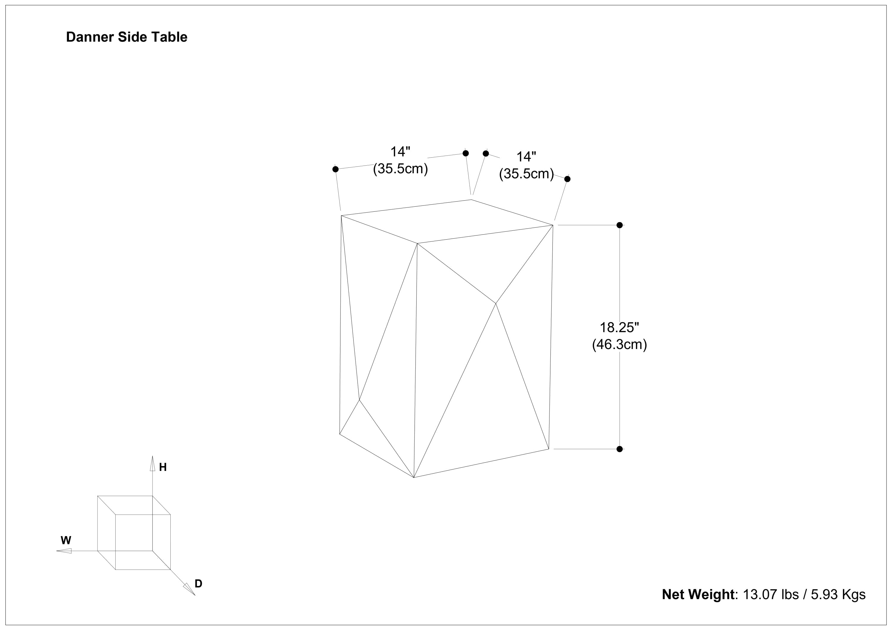 Danner Cast Aluminum Side Table