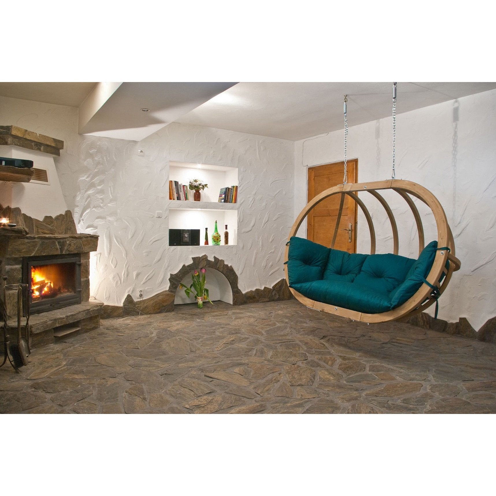 Amazonas Globo Royal Double Seater Hanging Chair with Cushions & Stand Set