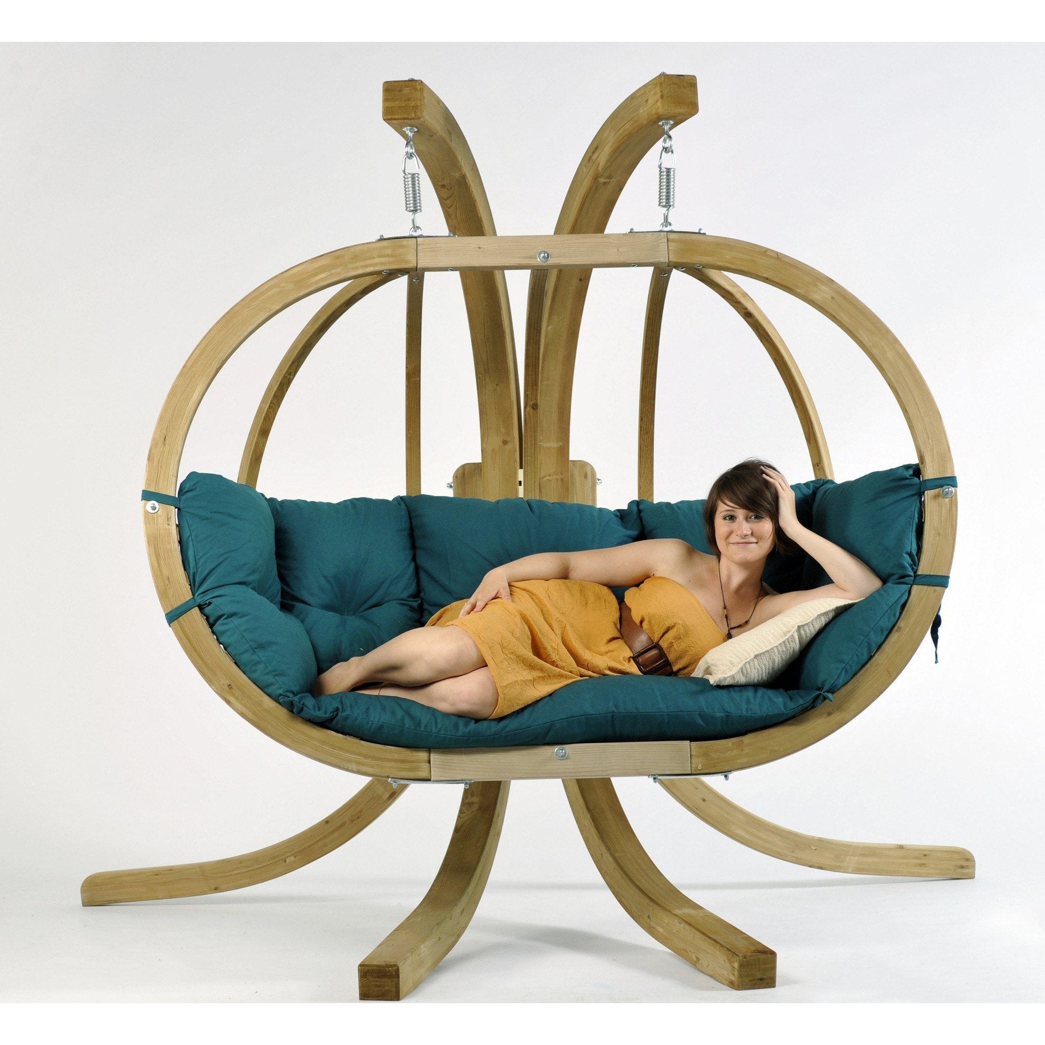 Amazonas Globo Royal Double Seater Hanging Chair with Cushions & Stand Set