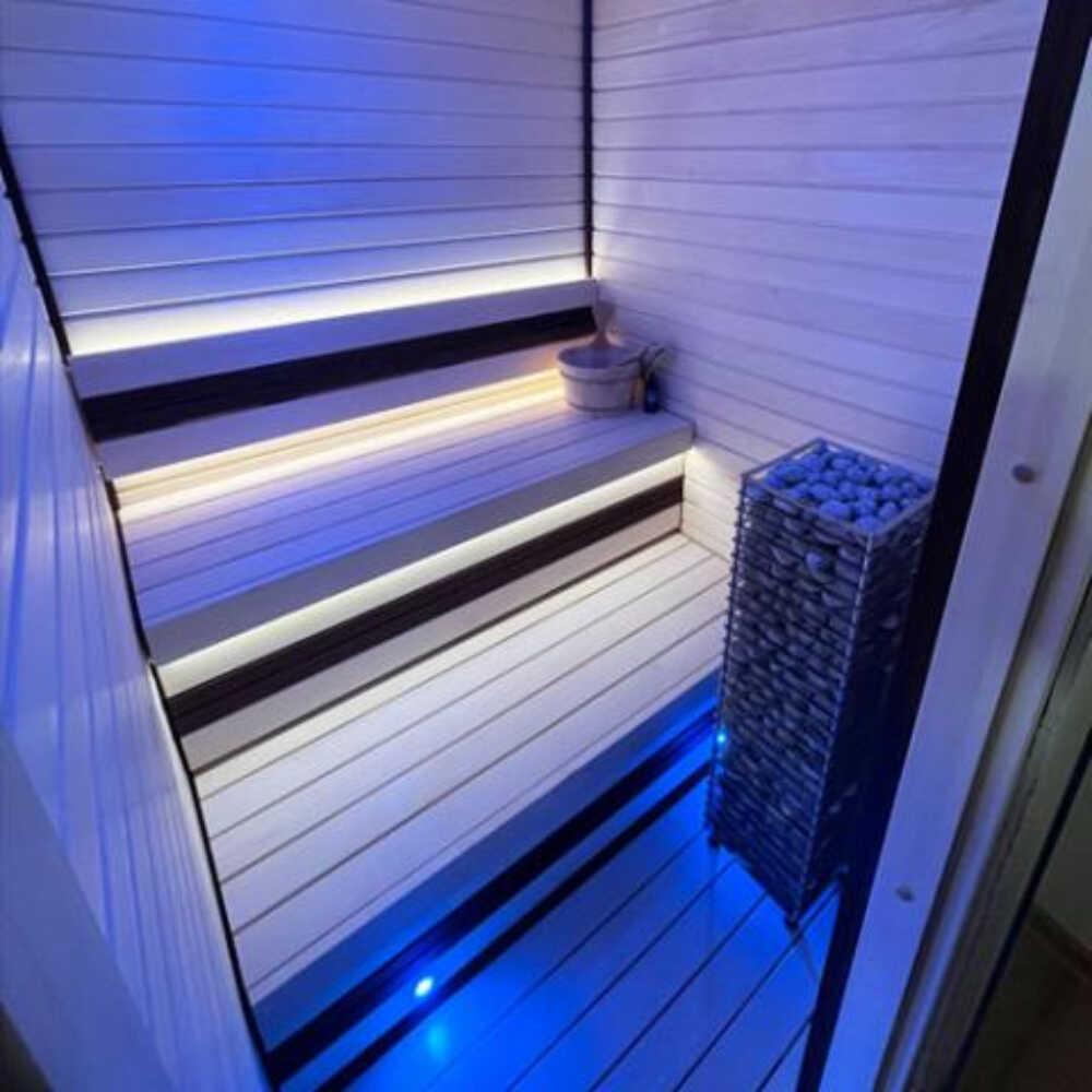 Huum Cliff Slim Electric Stainless Steel Sauna Heater With Digital Controller & Sauna Stones (SAK48752)