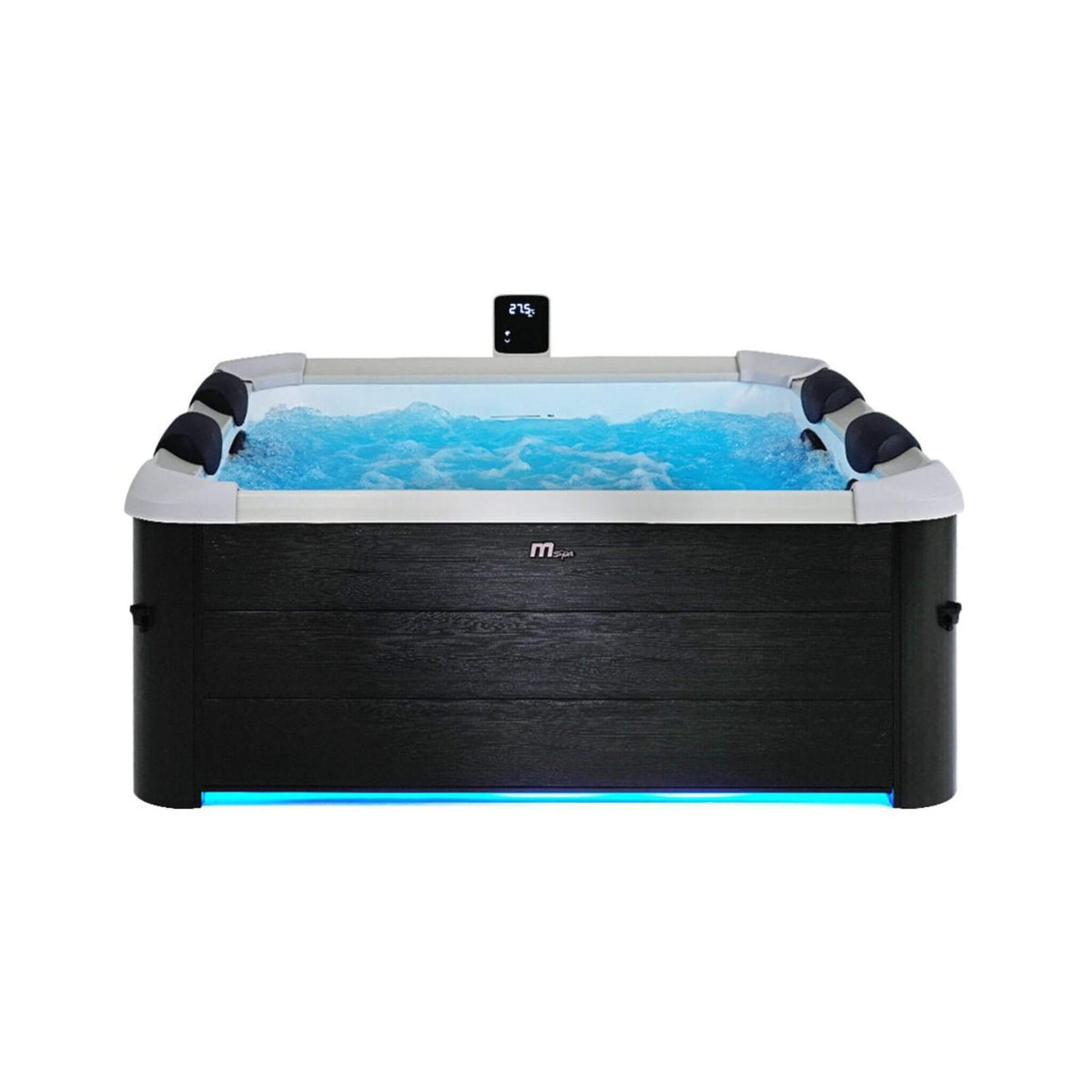 MSpa Oslo Supreme 6-Person 120 Jets Square Spa W/ LED Lights & Integrated App Control