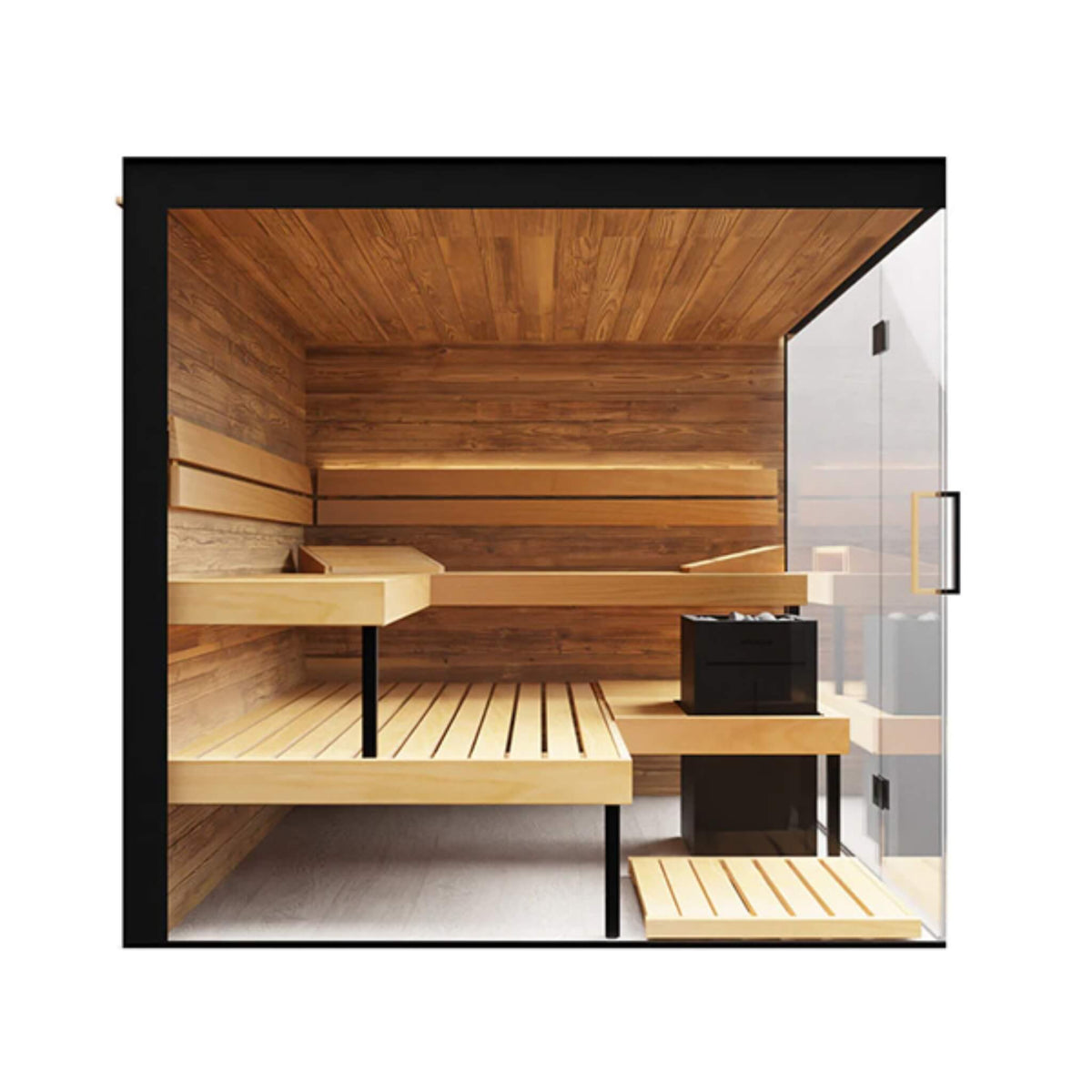 ThermaSol Lumaria 2-5 Person Indoor Glass Sauna Cabin