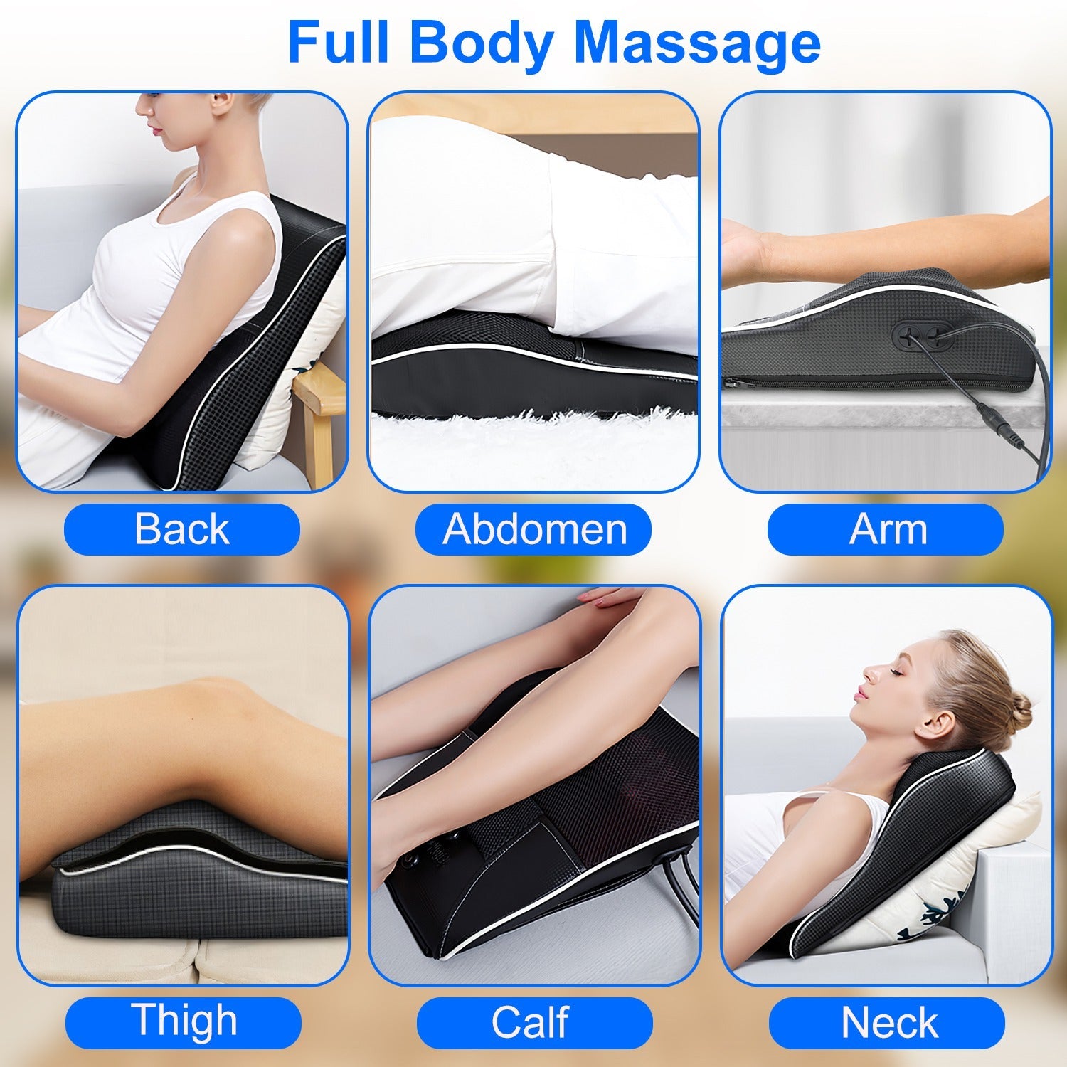 Heated Massage Pillow for Full Body Relief