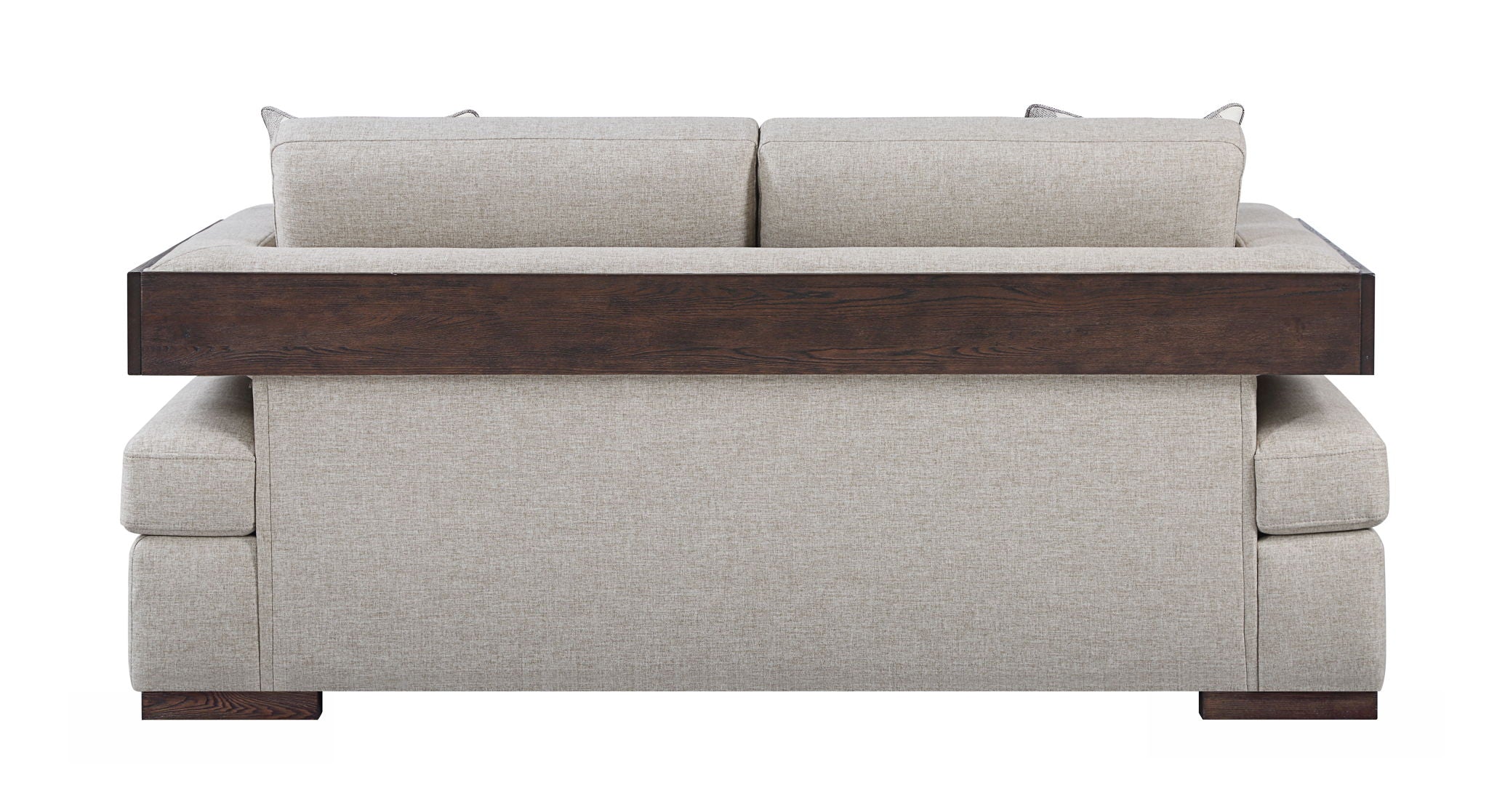 Niamey Loveseat With 2 Toss Pillows - Walnut
