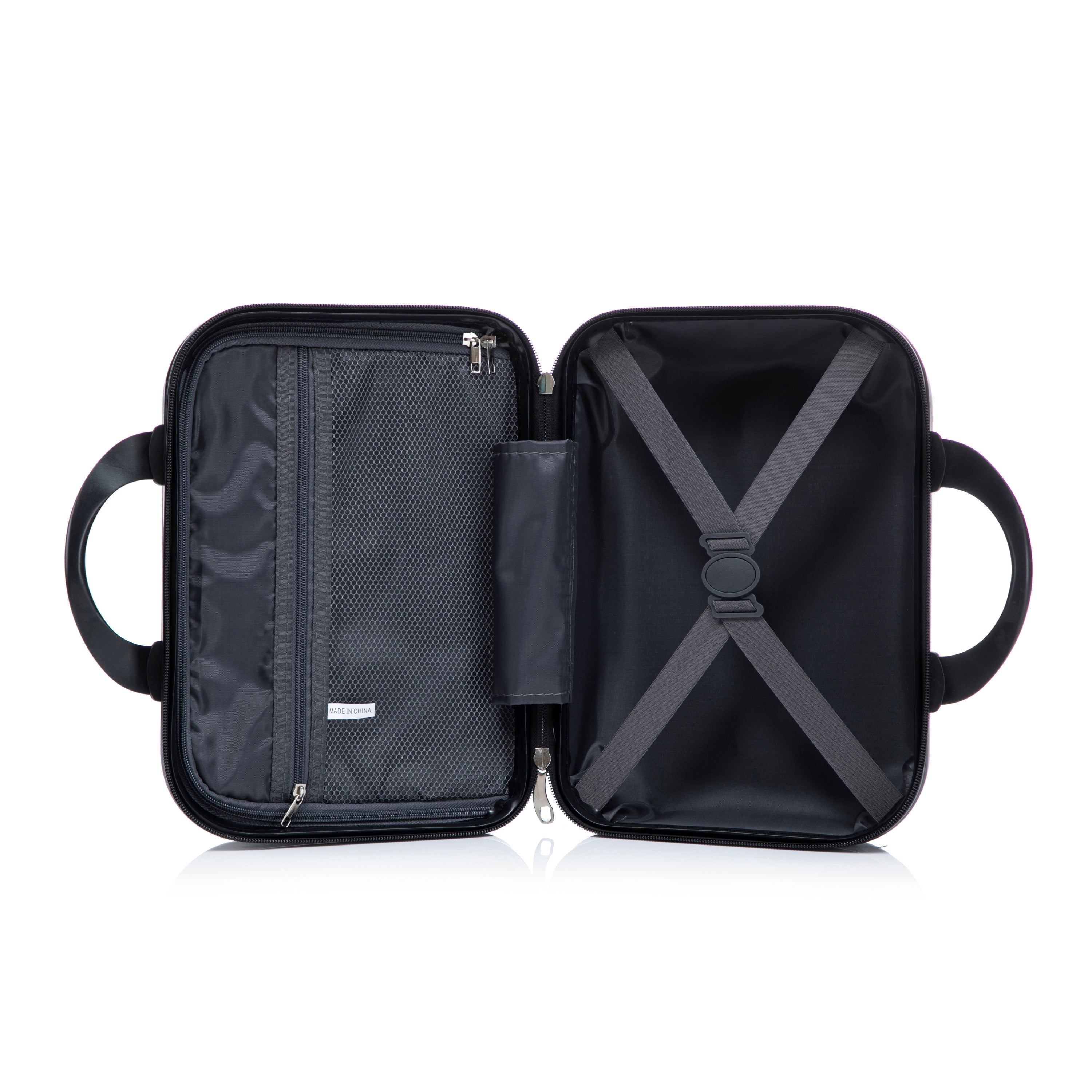 14' & 20' ABS Spinner Wheel Luggage Set with Cosmetic Case