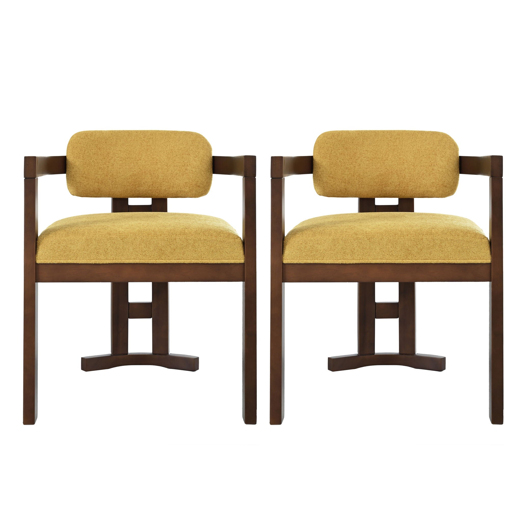 Stylish Indoor Upholstered Wood Dining Chair Set of 2