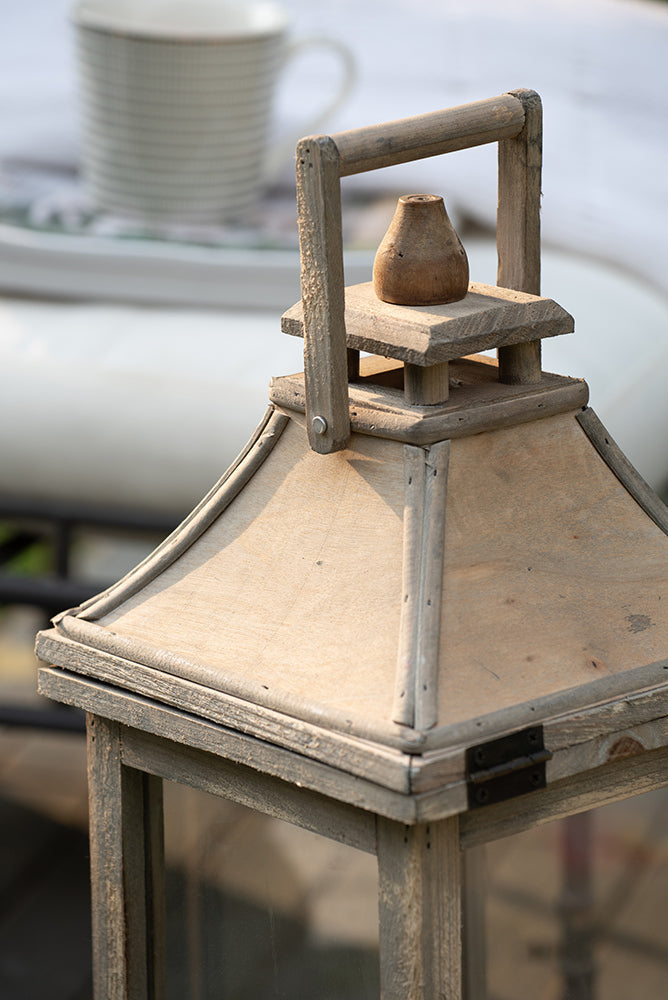 Wooden Candle Lantern Decorative, Hurricane Lantern Holder