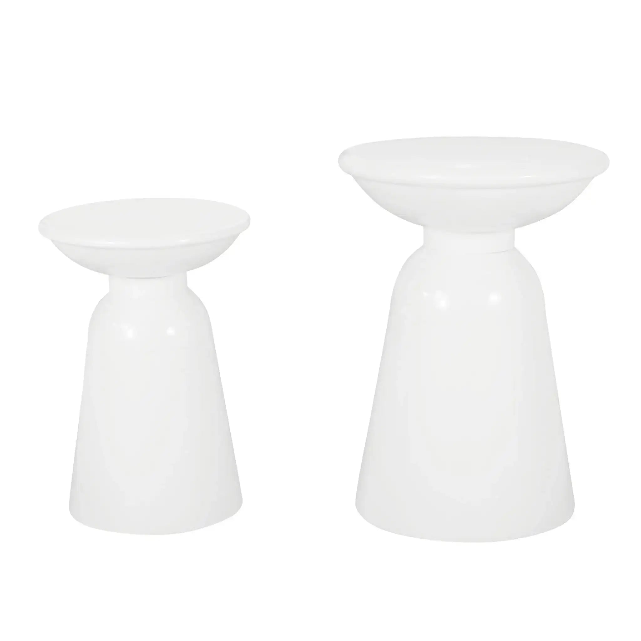 Serenita Outdoor Side Tables With Flared Design (Set of 2)