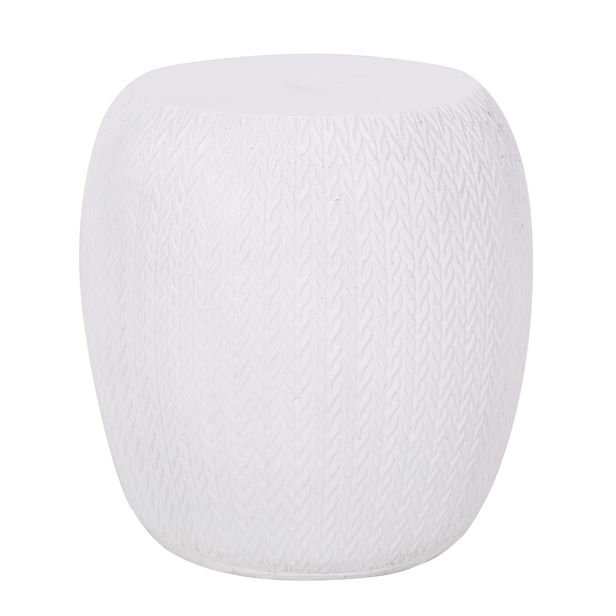 Outdoor Lightweight Concrete Side Table - Antique White