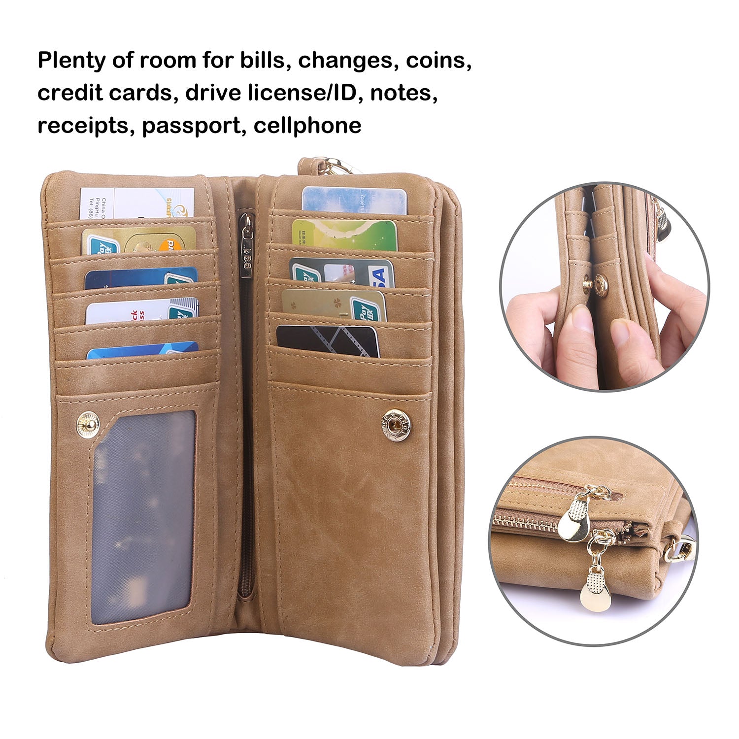 Luxury Women’s Leather Clutch Wallet