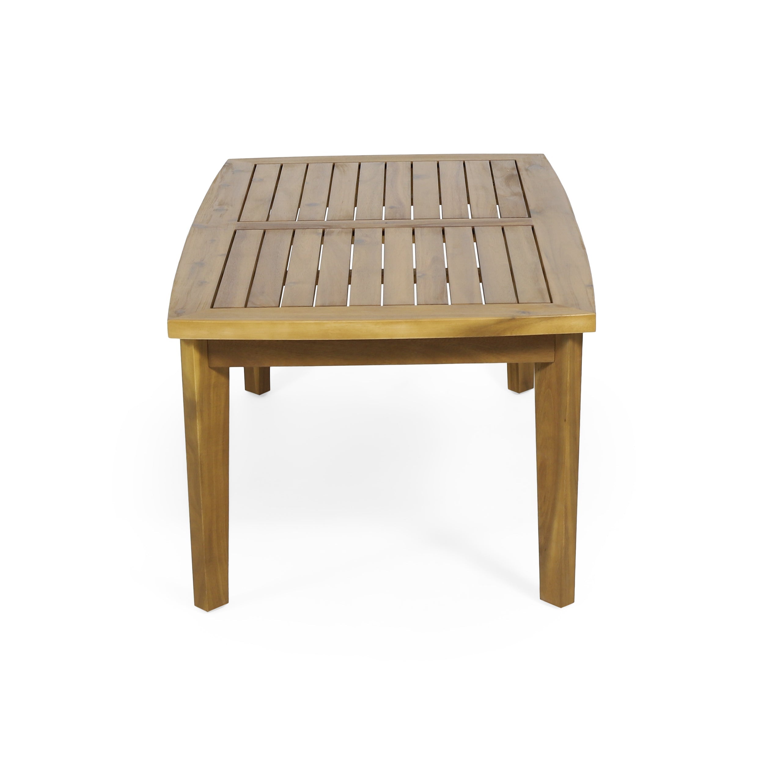 4-Pieces Acacia Wood Patio Furniture Set with Cushions