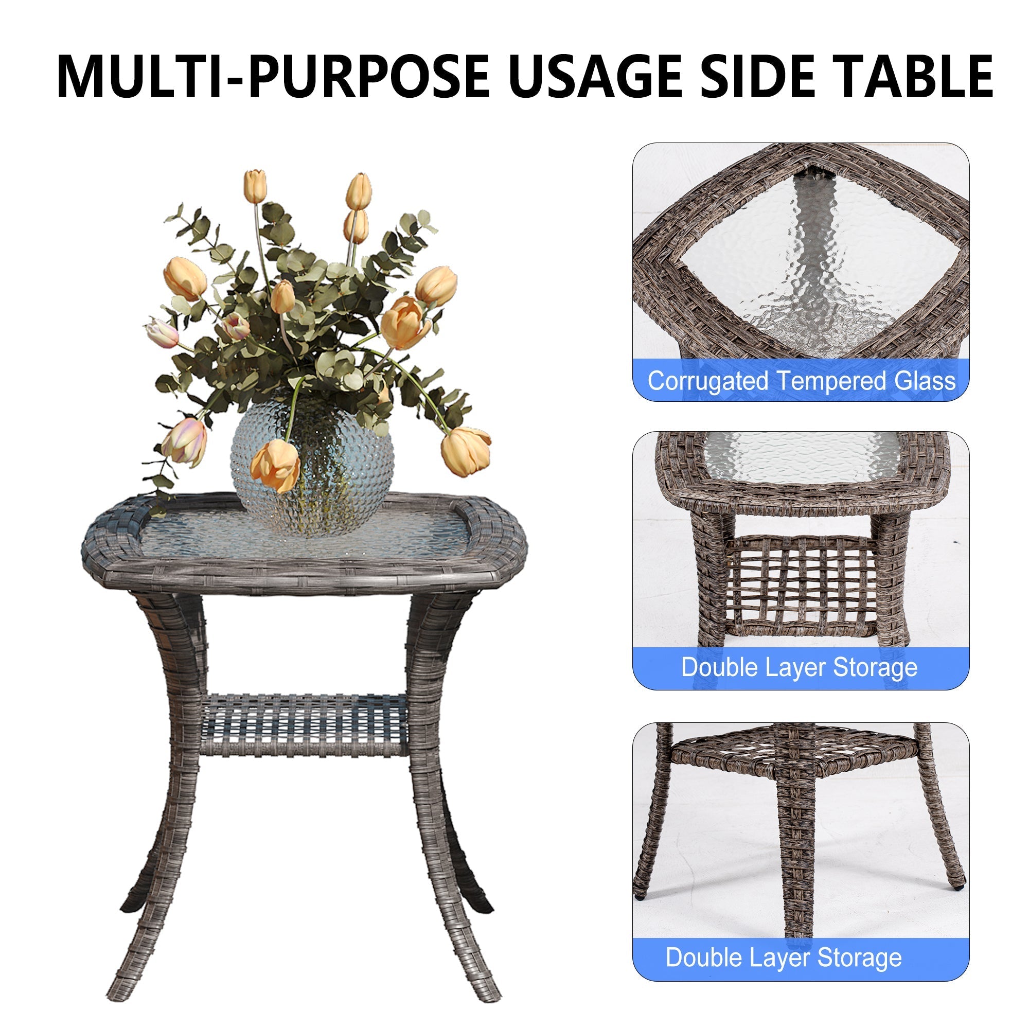 JB Two Swivel Chairs and Side Table