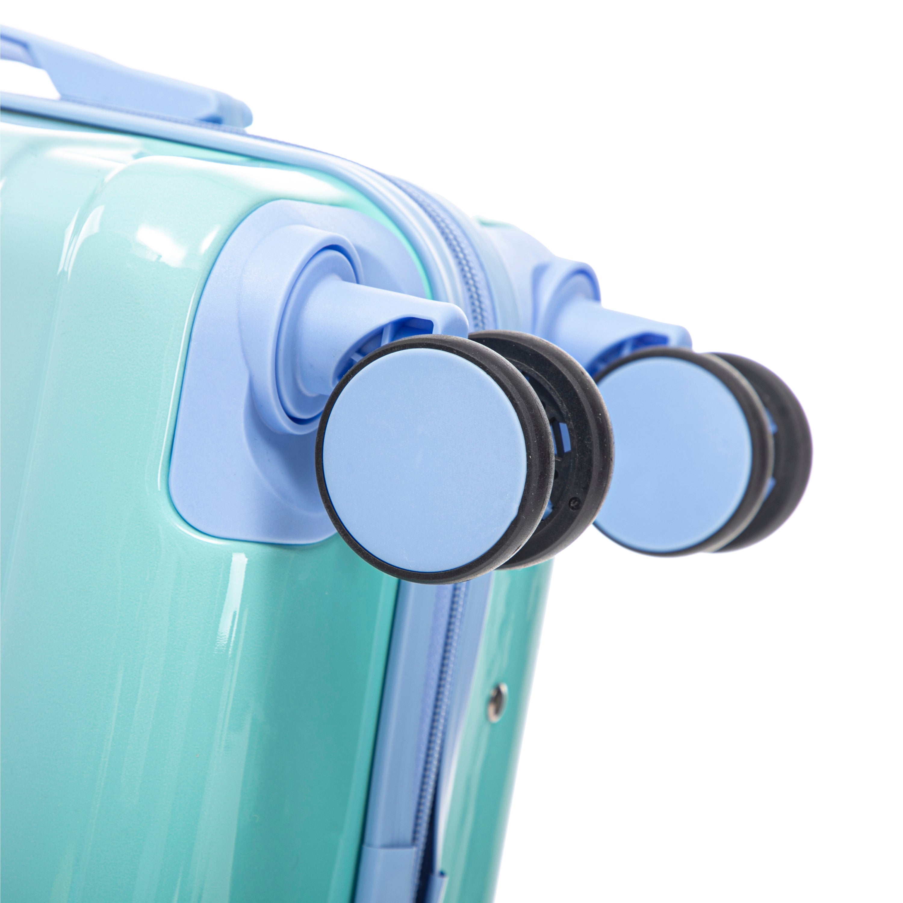 14'/20' 2-Piece PC Spinner Wheel Luggage Set in Gradient Blue Yellow
