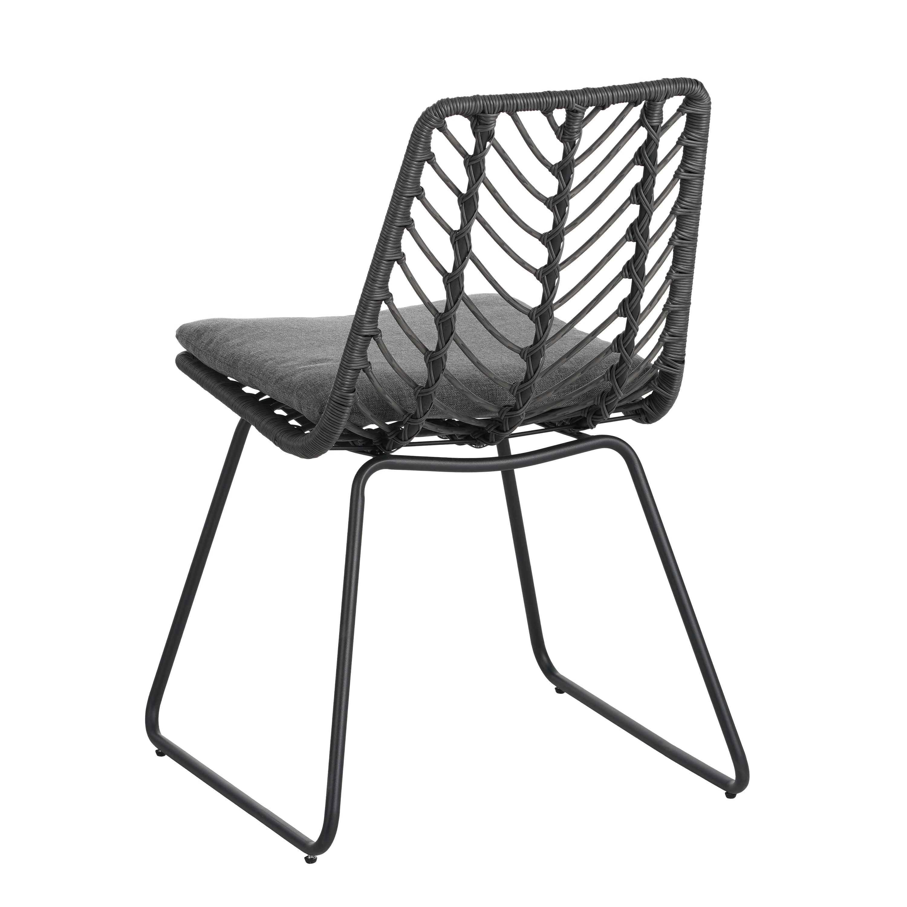 DEJA Chair 2PCS with 2 Cushions, Gray