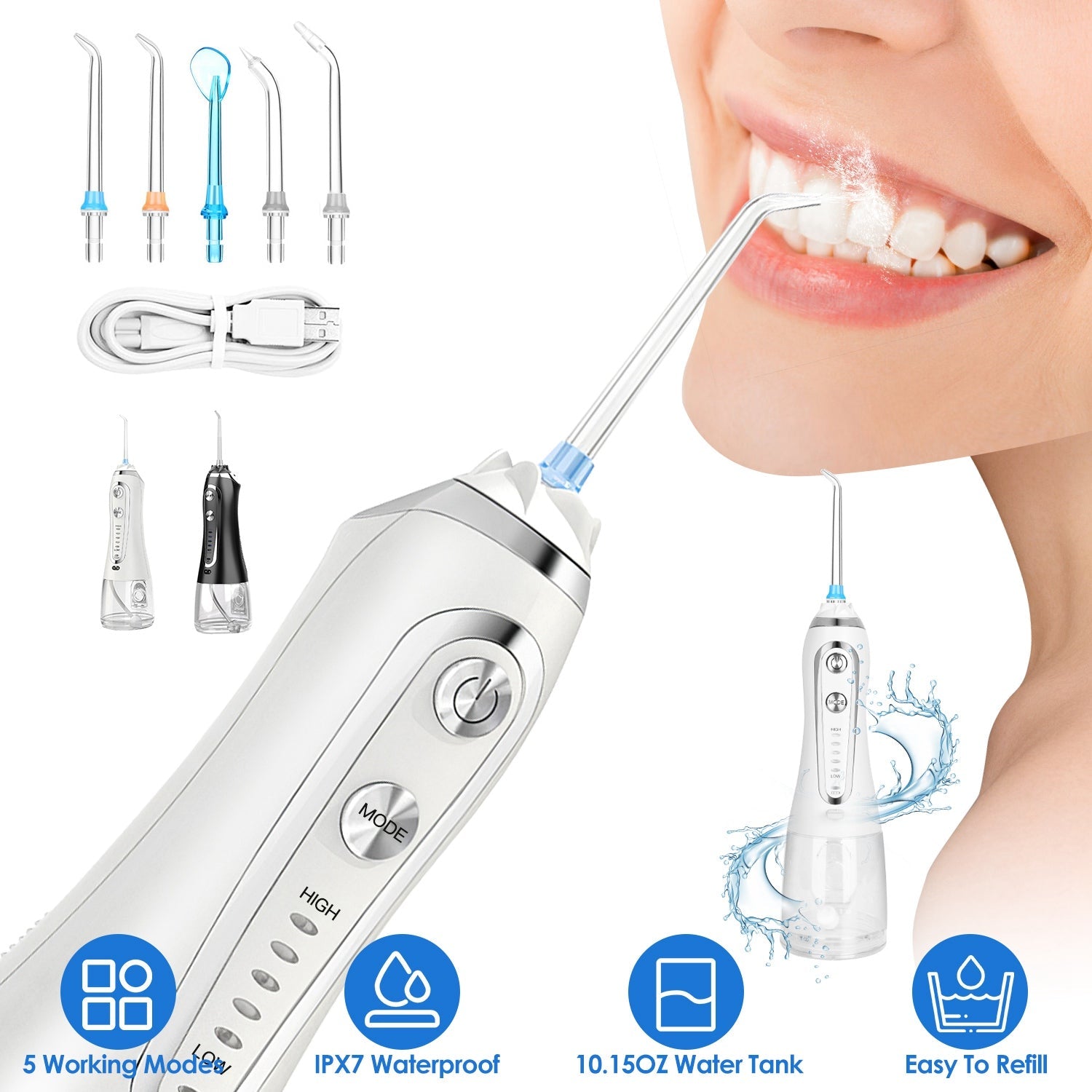 Portable Water Dental Flosser