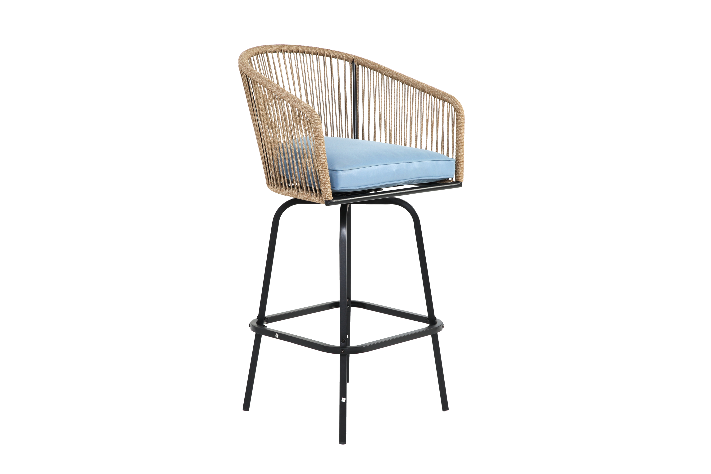 Outdoor Bar Stools Set of 4 with Armrests and Backrest
