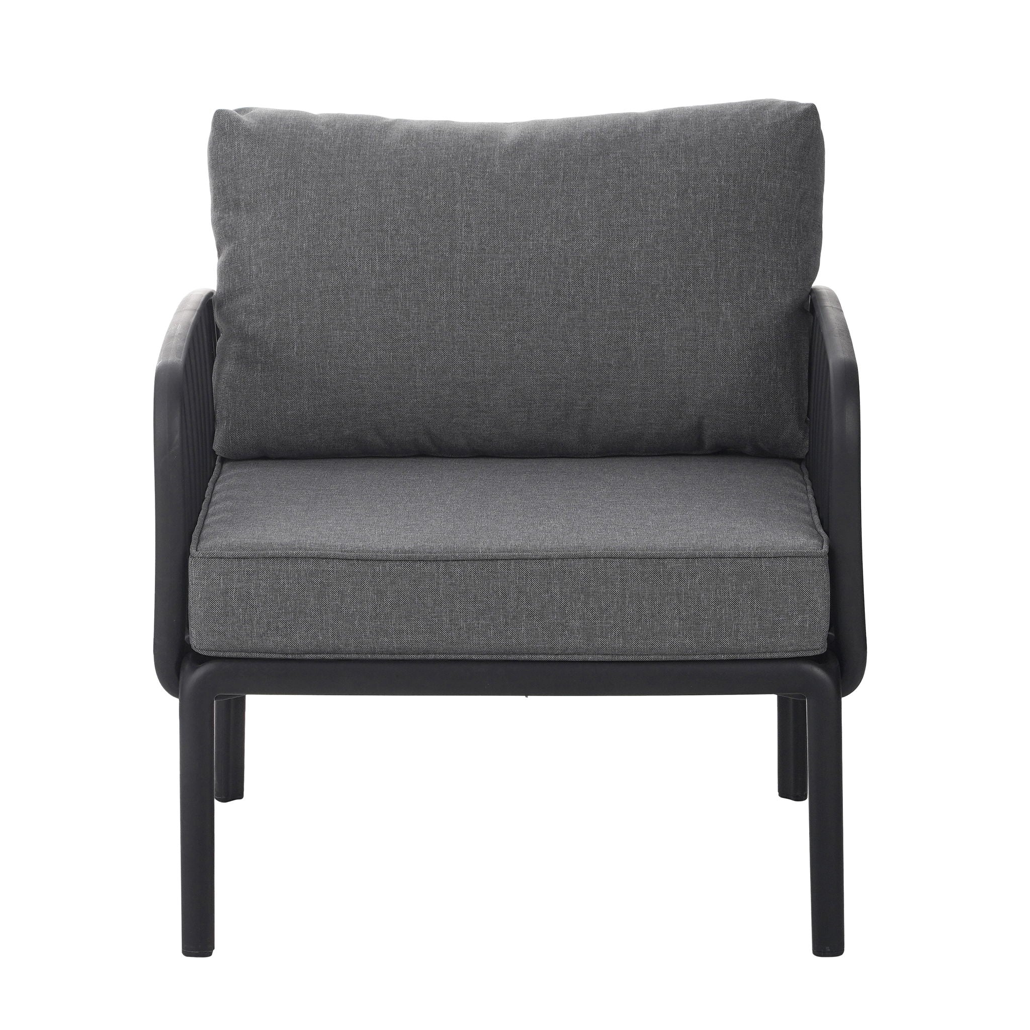 Outdoor Patio Club Chair with Waterproof Thick Cushion