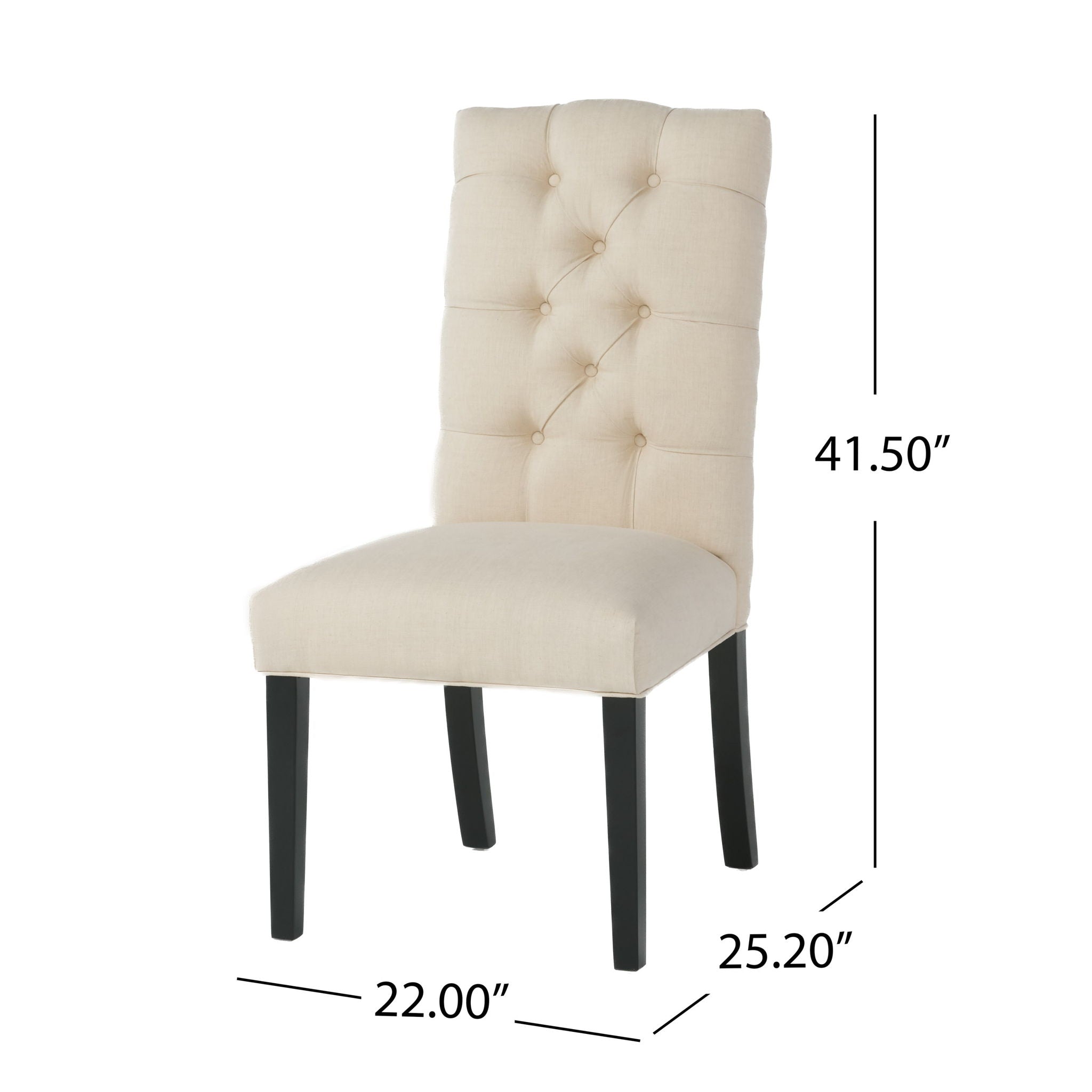 Harding Tufted Dining Chair (Set of 2) - Natural