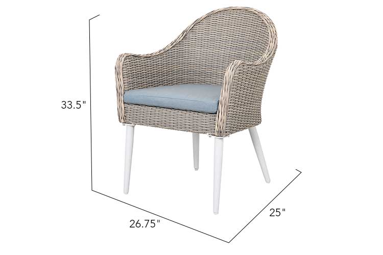 Allux 7-Piece Wicker Dining Set