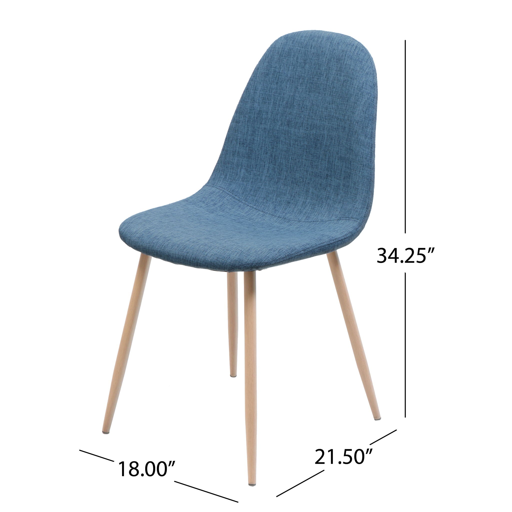 Elegant Dining Chair Set With Fabric Upholstery
