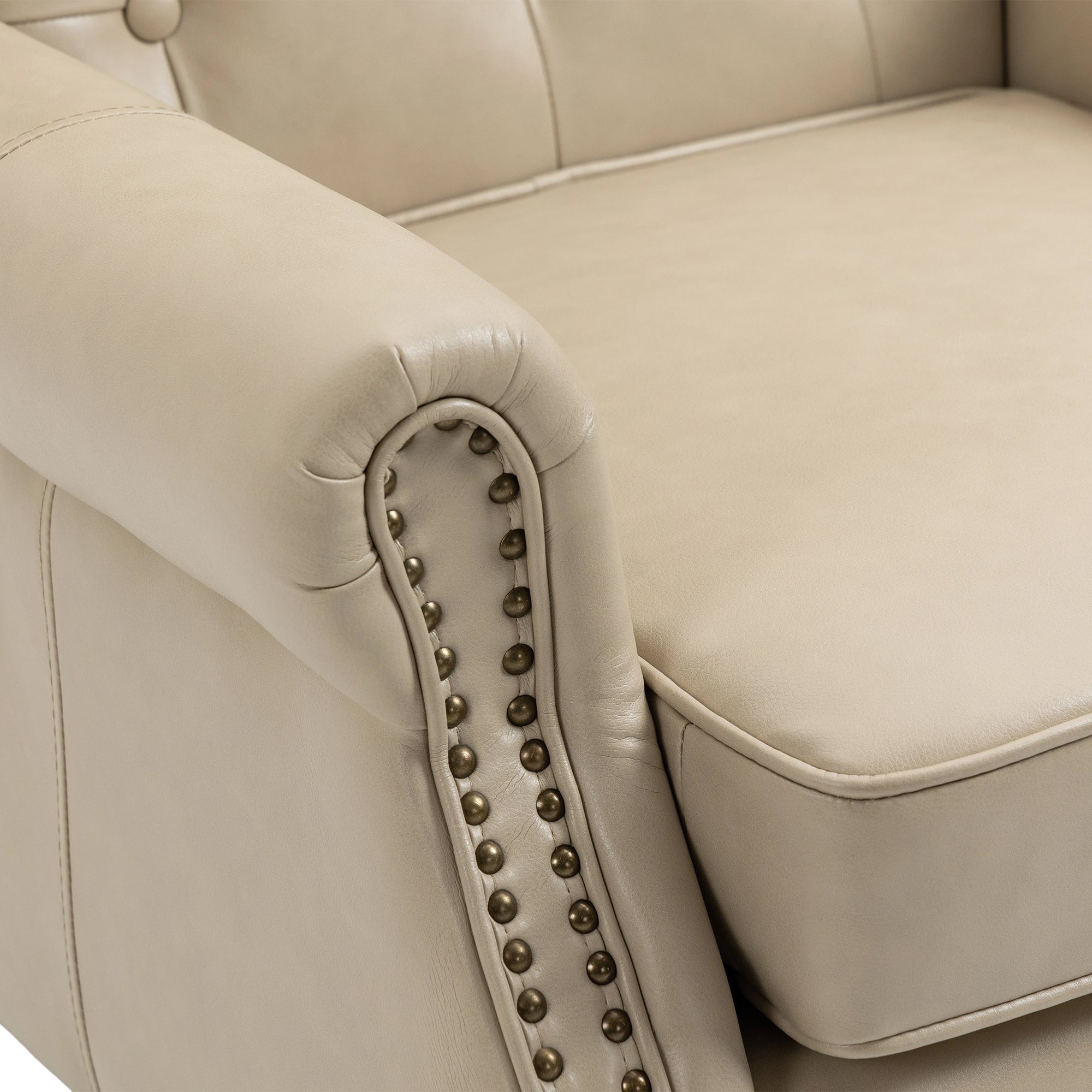 Modern Accent Chair Lounge Chair with Sturdy Wood Legs in Camel PU Leather