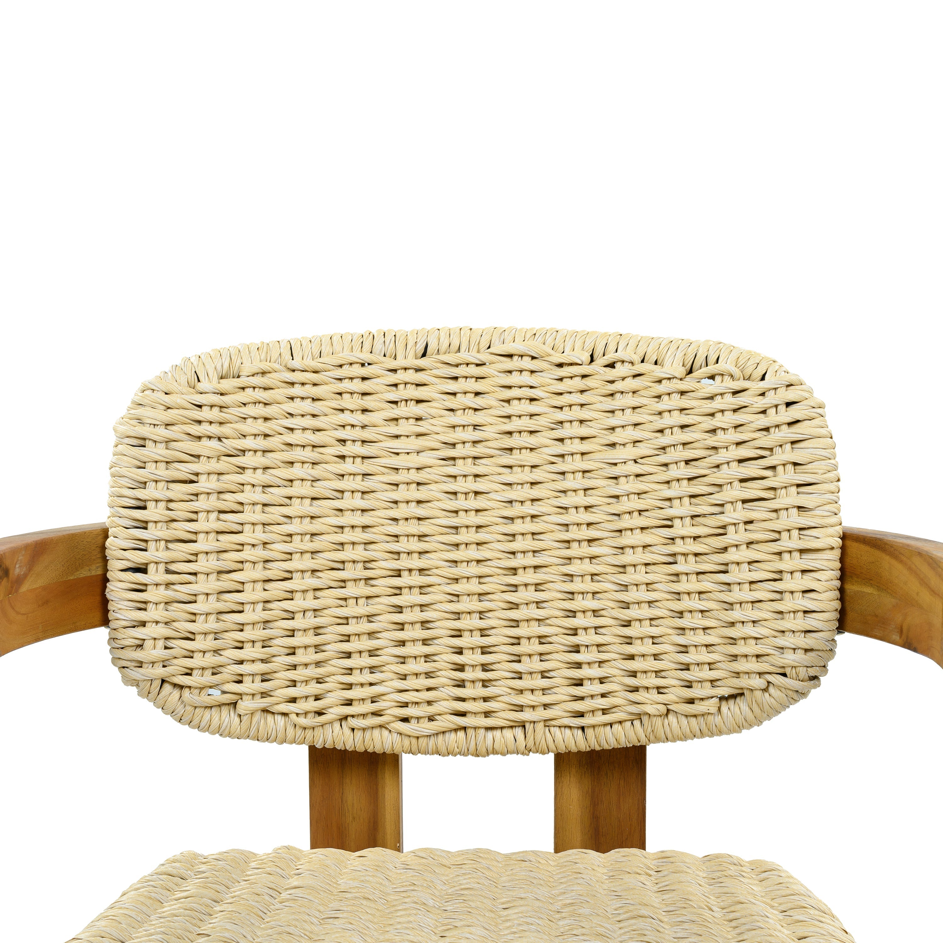 Outdoor Woven Rattan Chair Set Two Accent Chairs