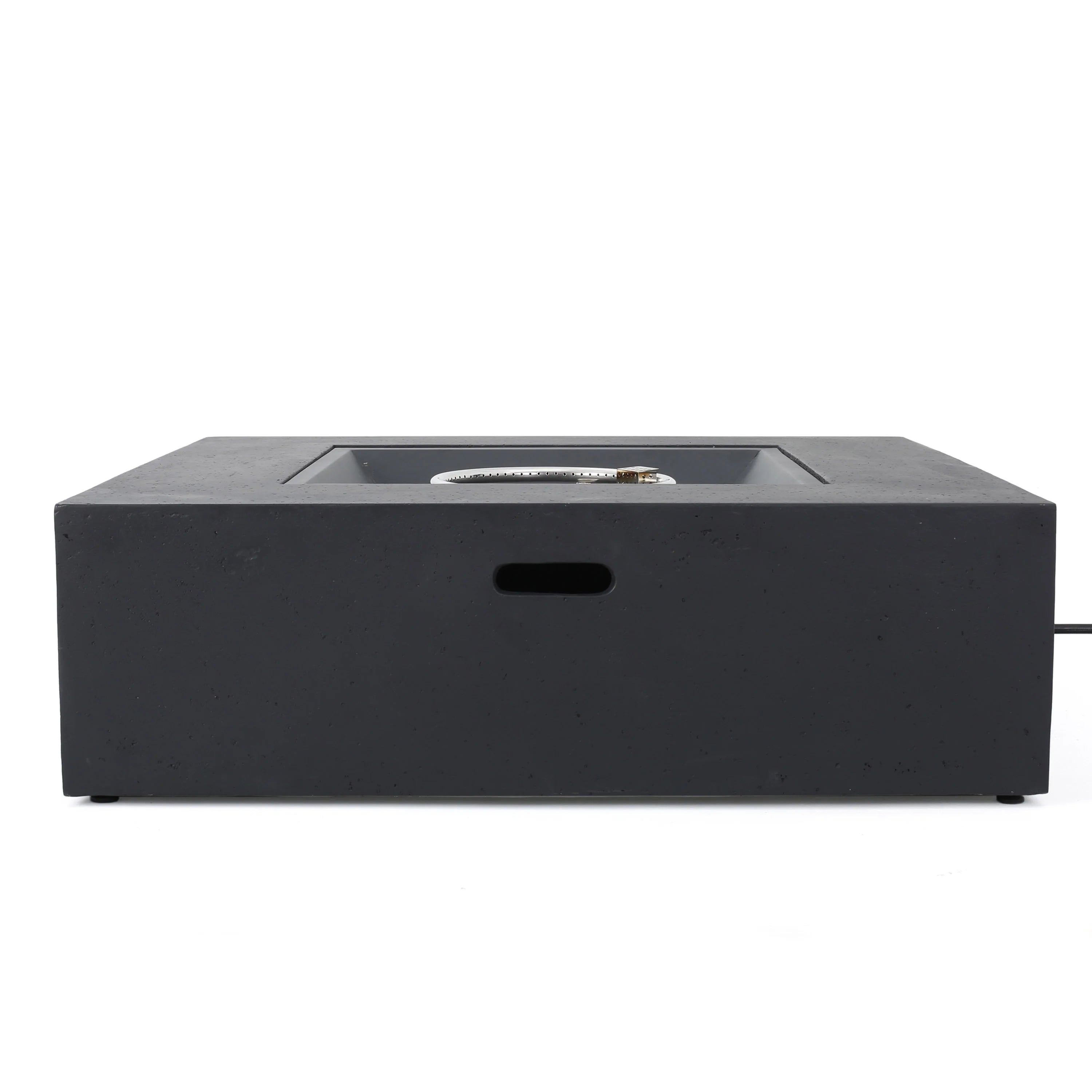 Outdoor 50000 BTU Propane Fire Pit, Dark Grey, with Tank Holder