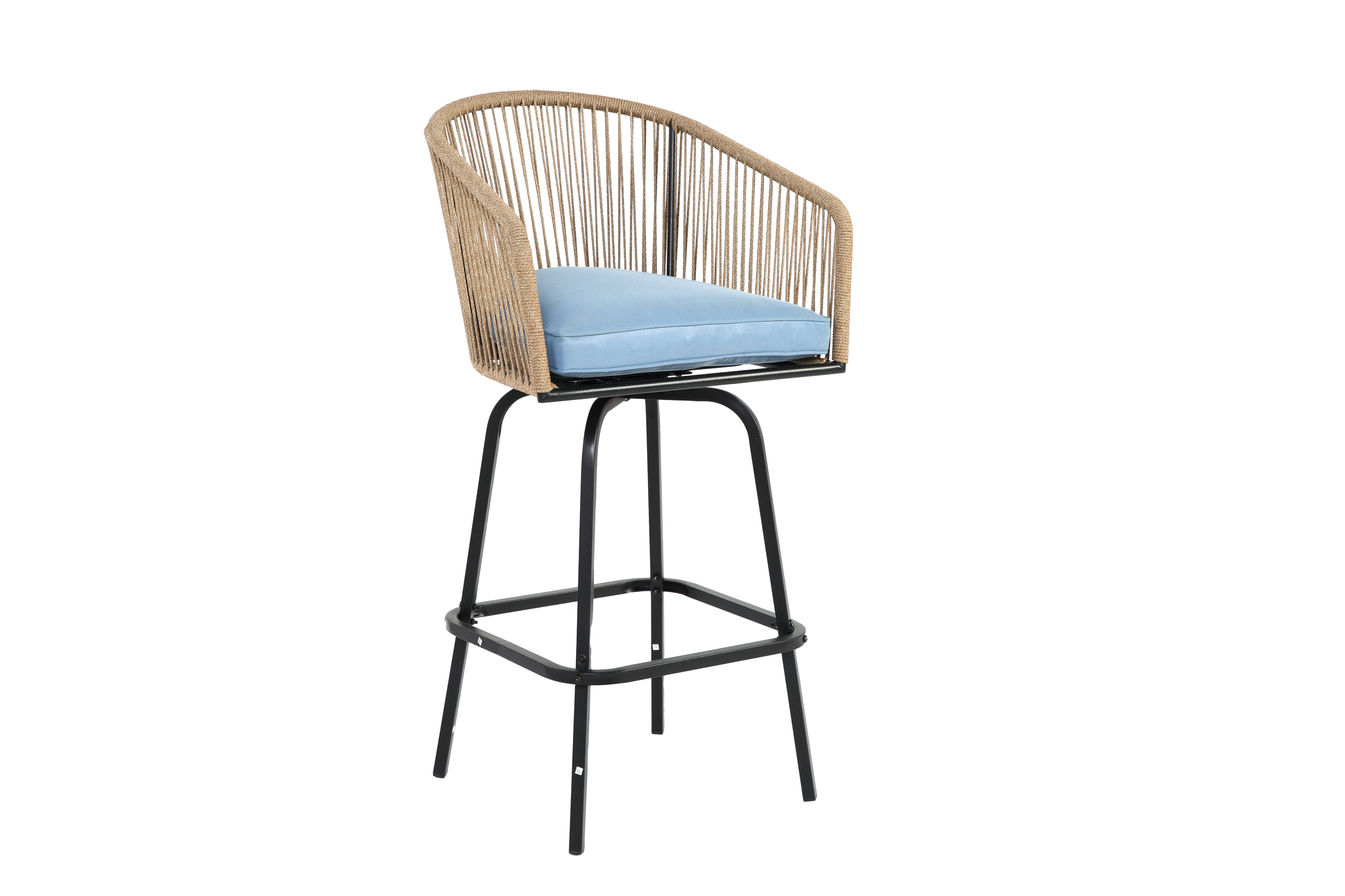 Outdoor Bar Stools Set of 4 with Armrests and Backrest