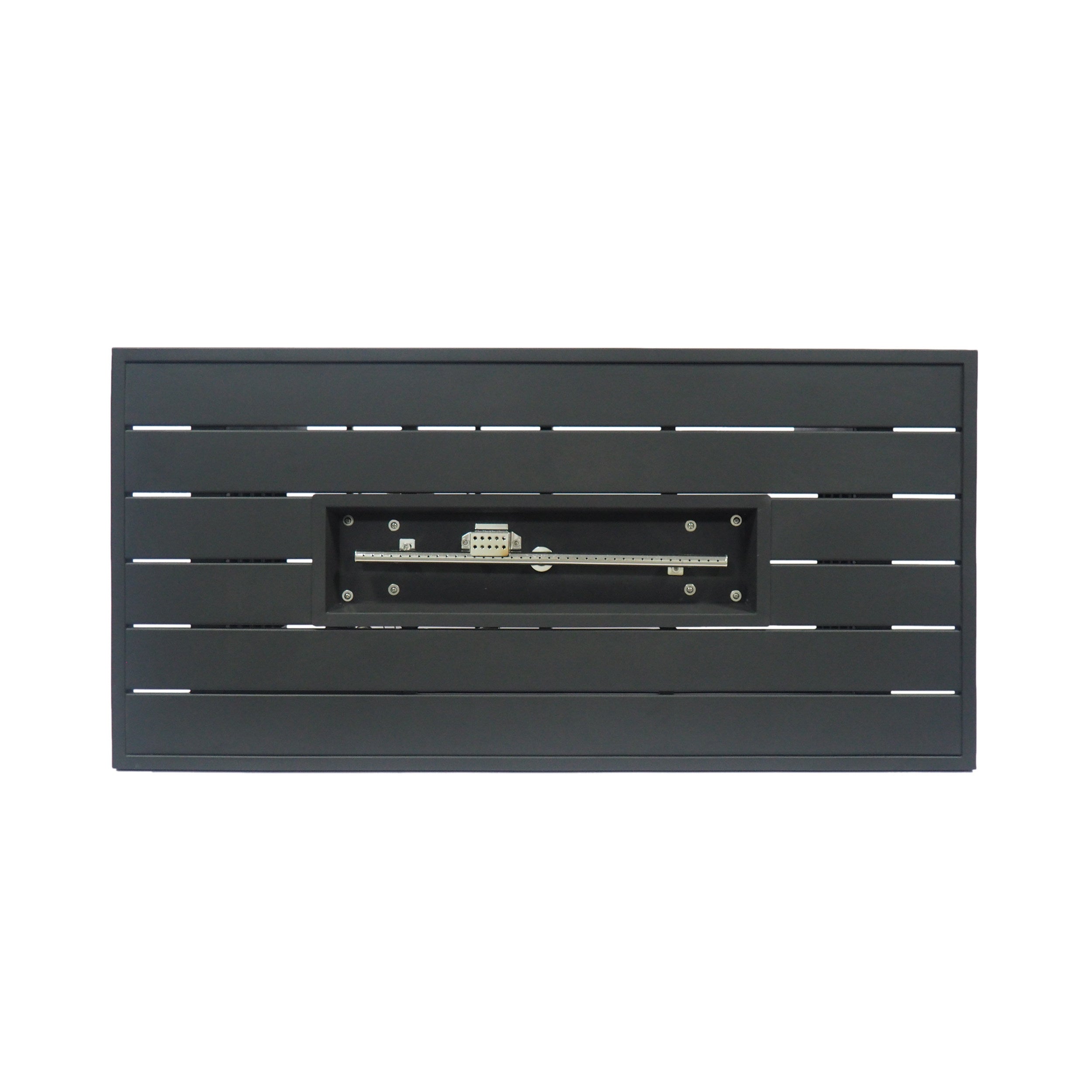 Rectangular Iron Fire Pit - 30,000 BTU - Tank Cover Inside