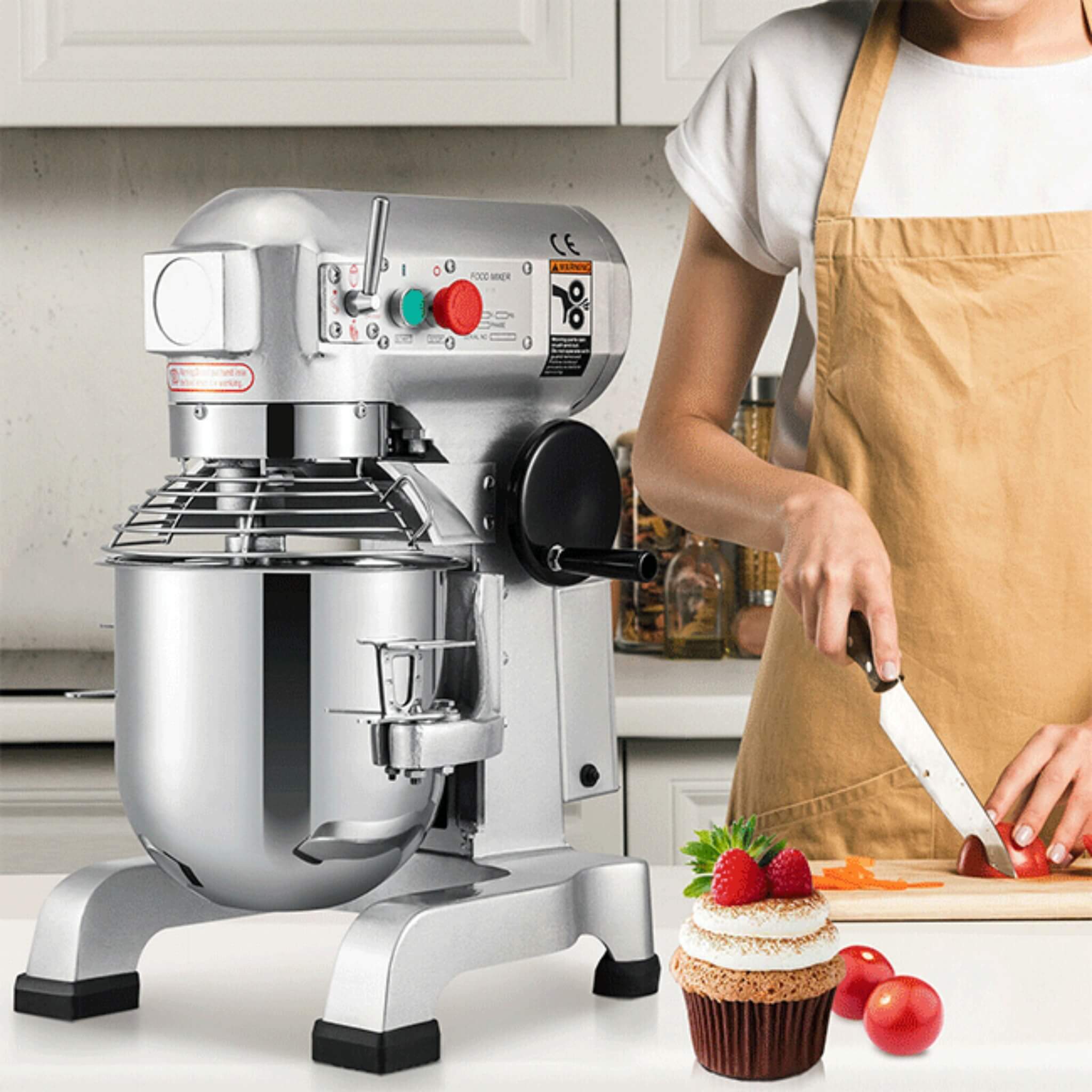 600W Commercial Dough Kneader Bakery Mixer Machine, 15QT (SAK95629)