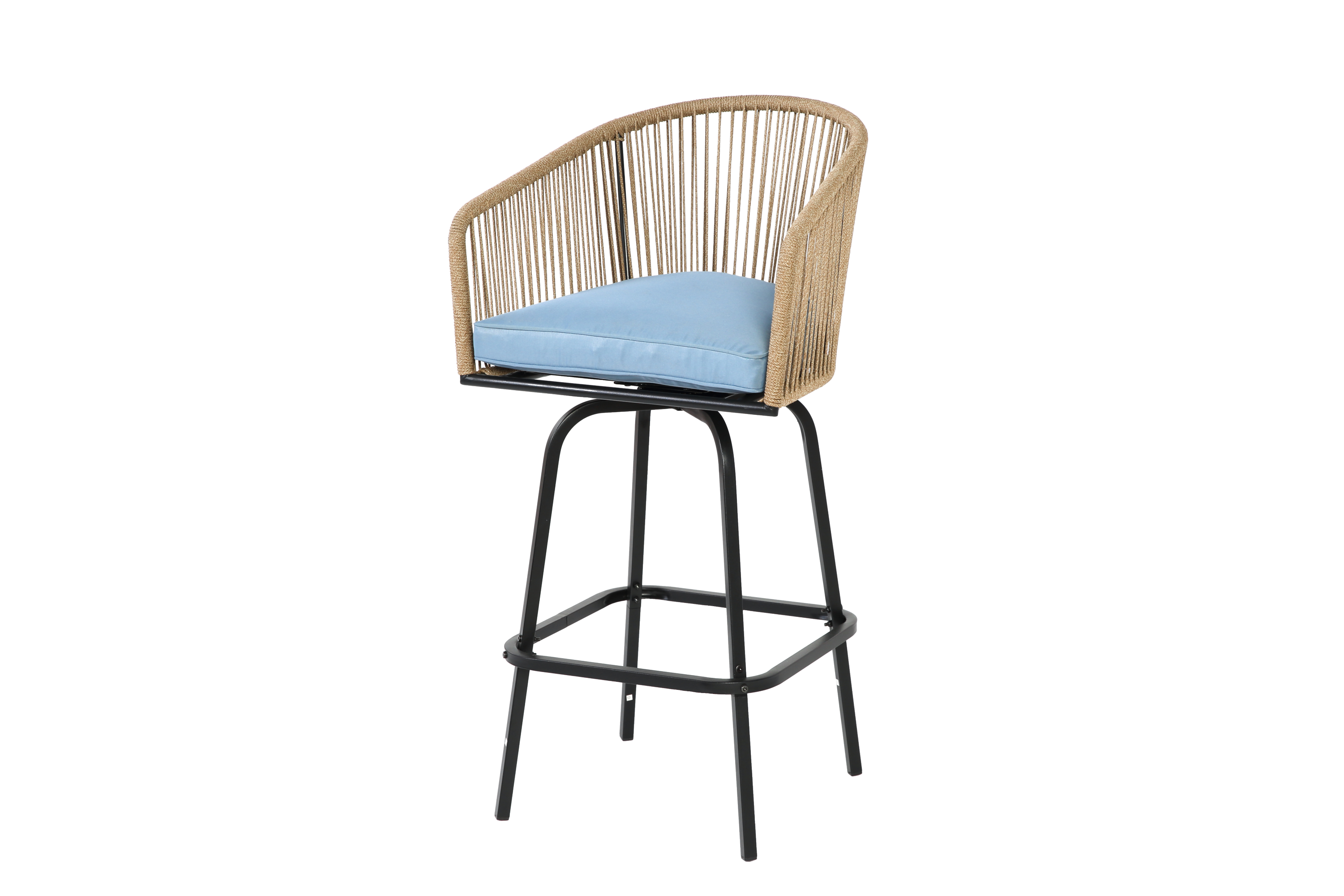 Outdoor Bar Stools Set of 4 with Armrests and Backrest
