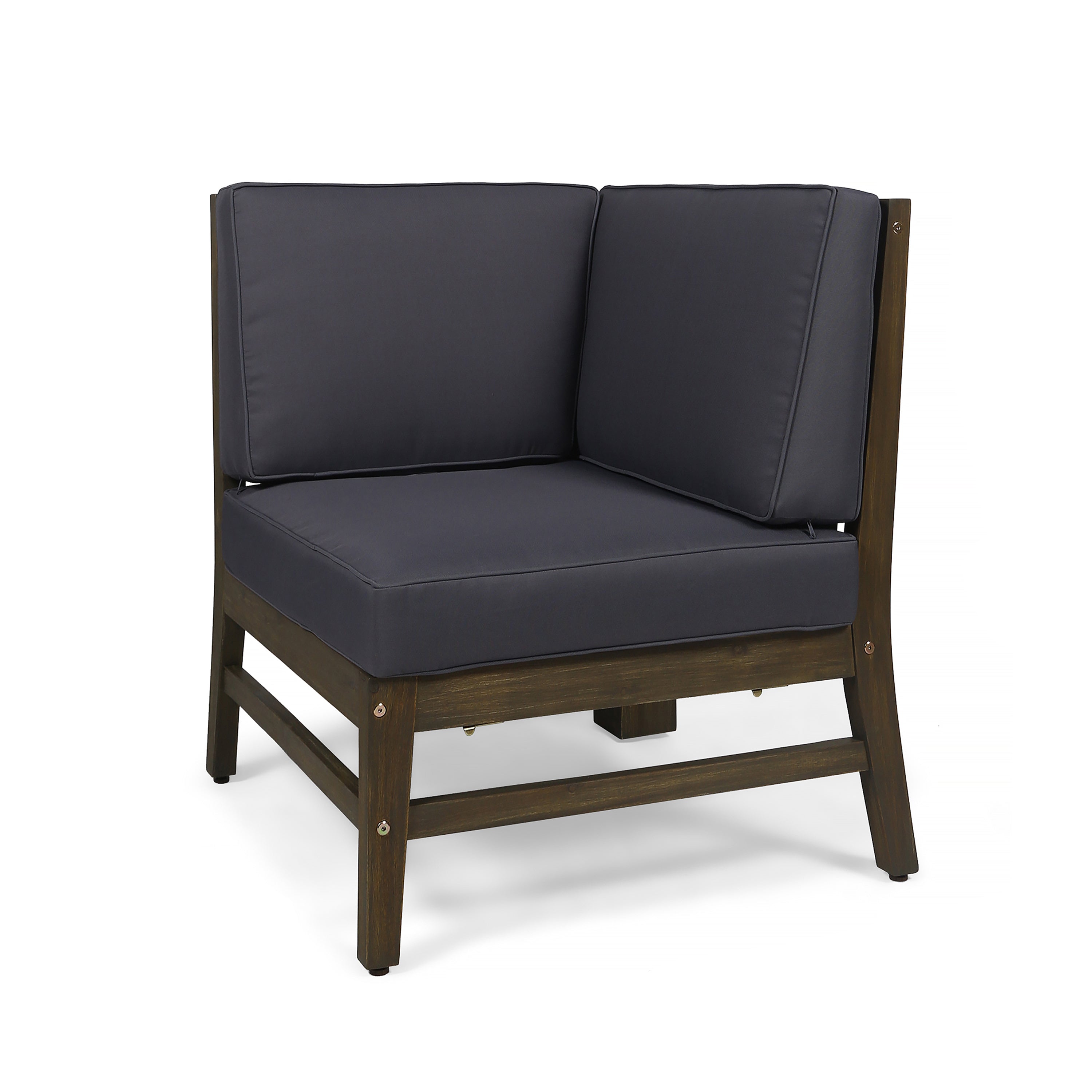 Perla 6-Piece Dark Grey Outdoor Sofa Set