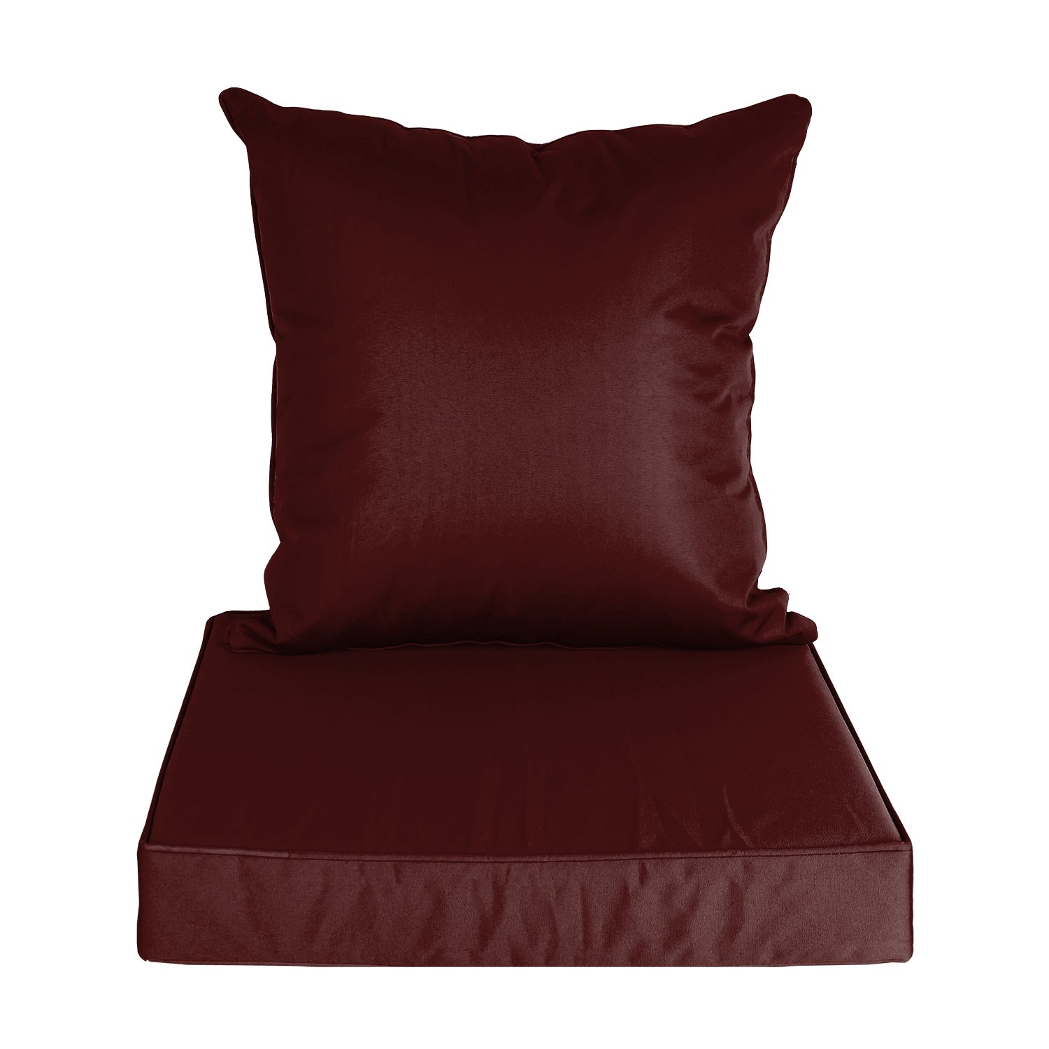 Outdoor Seat Cushion Set Waterproof Patio Furniture Cushion and Back Pillow Fade Resistant Deep Seat Set Chair Pad with Removable Cover for Chair Sofa