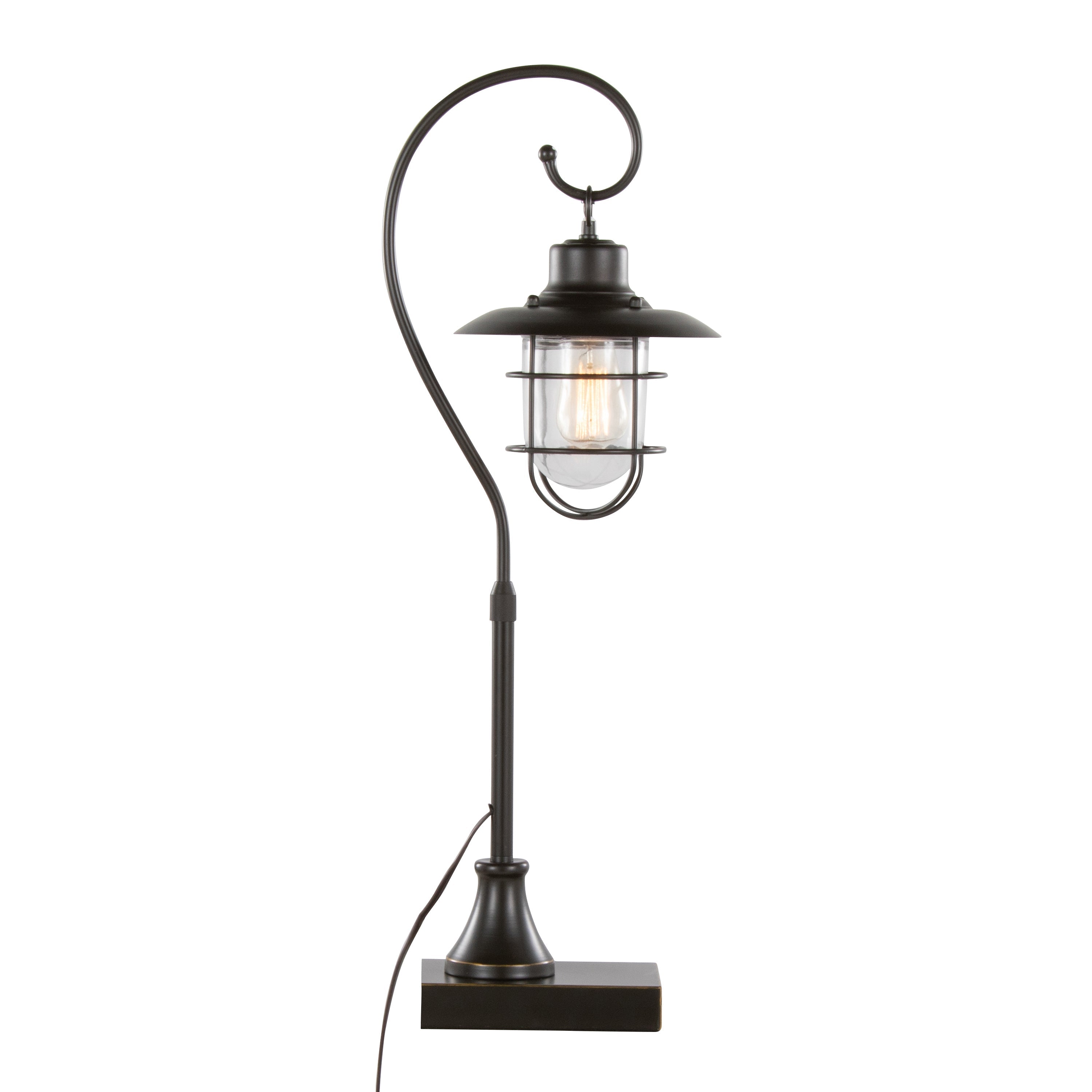 Landen 33" Contemporary Metal Task Lamp in Oil Rubbed Bronze - Set of 2