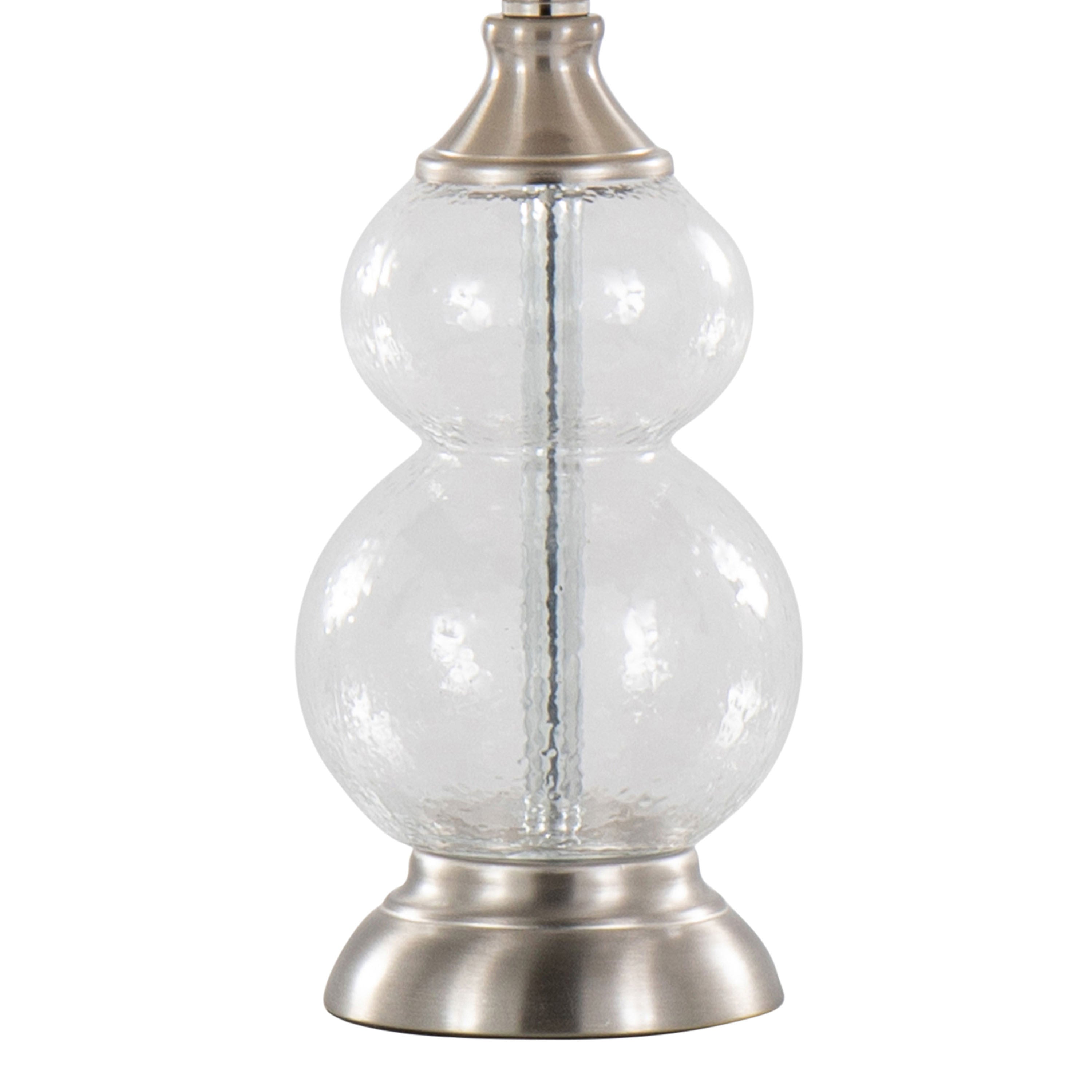 Belle Modern Seeded Glass Table Lamps – Set of 2
