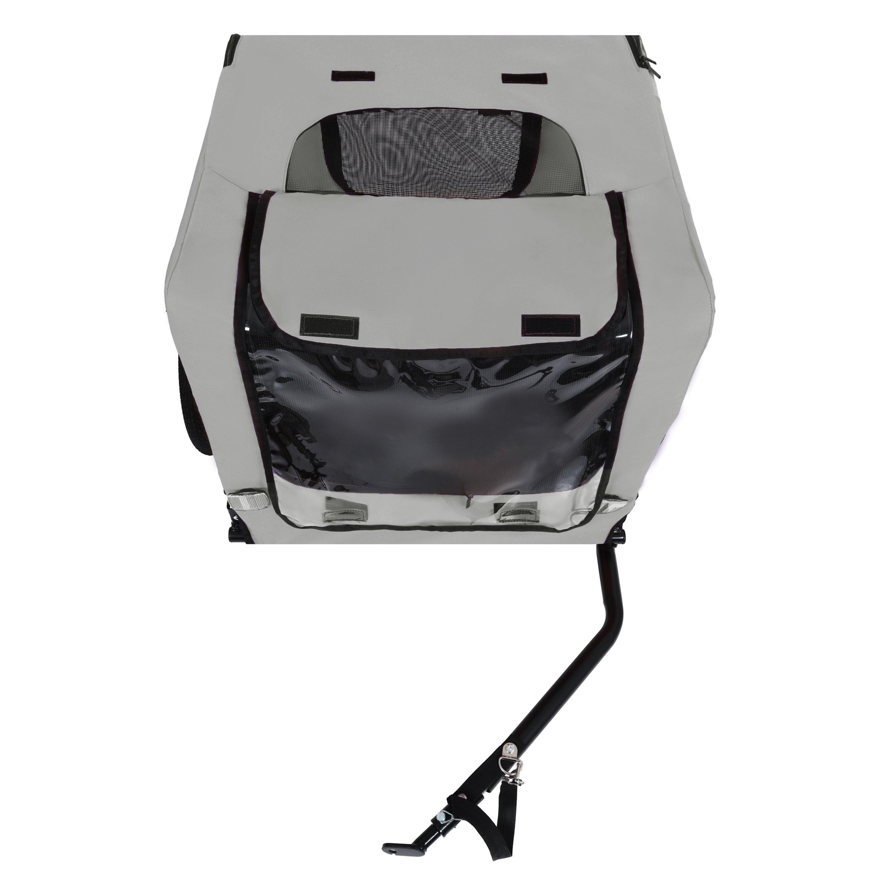 Outdoor Heavy Duty Collapsible Pet Bike Trailer with 16-Inch All-Terrain Wheels